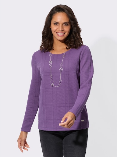 Langarmshirt in pflegeleichter Qualität - lila