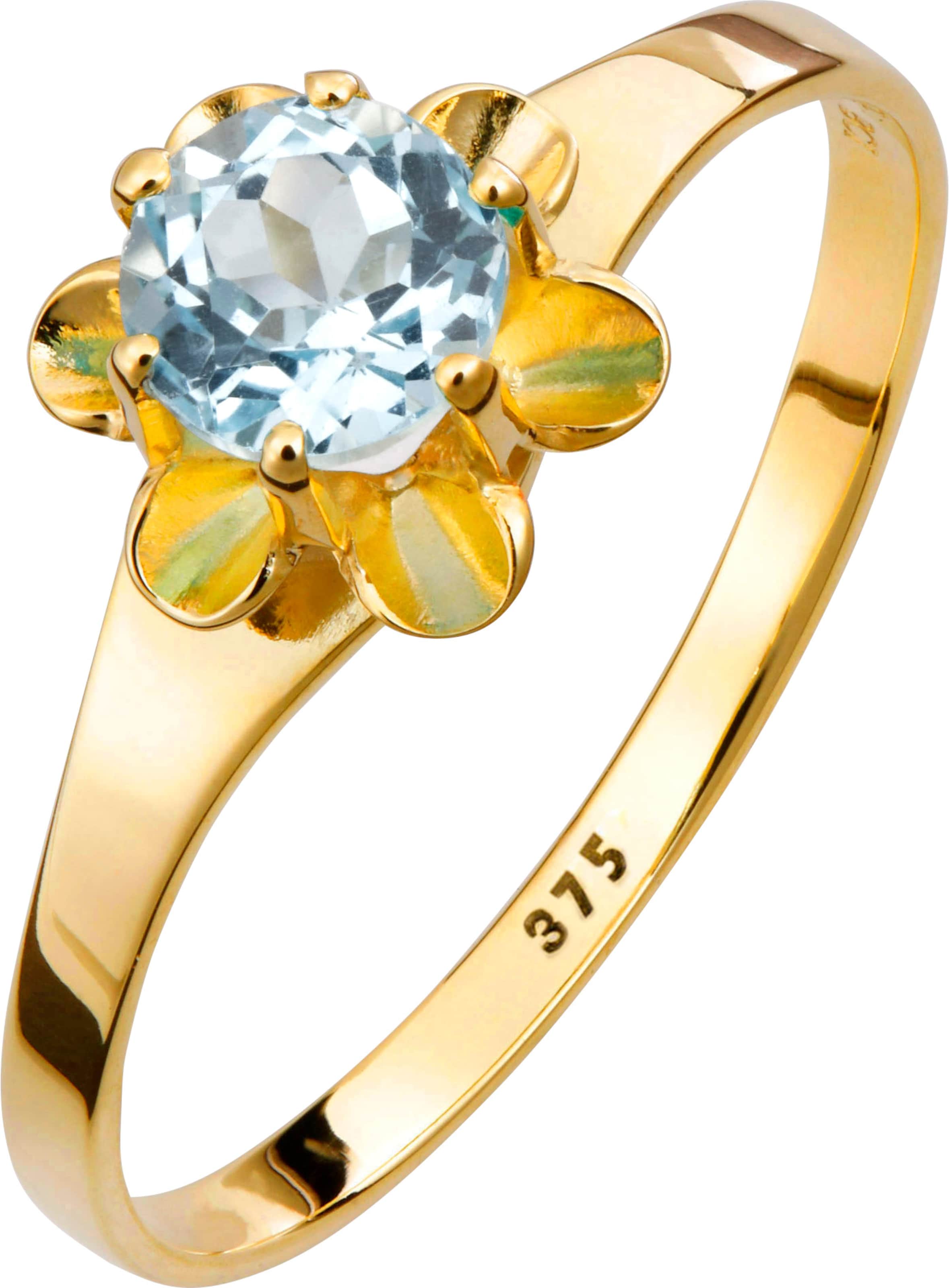 to Be günstig Kaufen-Ring in Gelbgold 375 von heine. Ring in Gelbgold 375 von heine <![CDATA[Bezaubernd! Ring mit 1 rundem Blautopas (Ø ca. 5 mm) in Krappenfassung. Aus 375er Gelbgold.]]>. 
