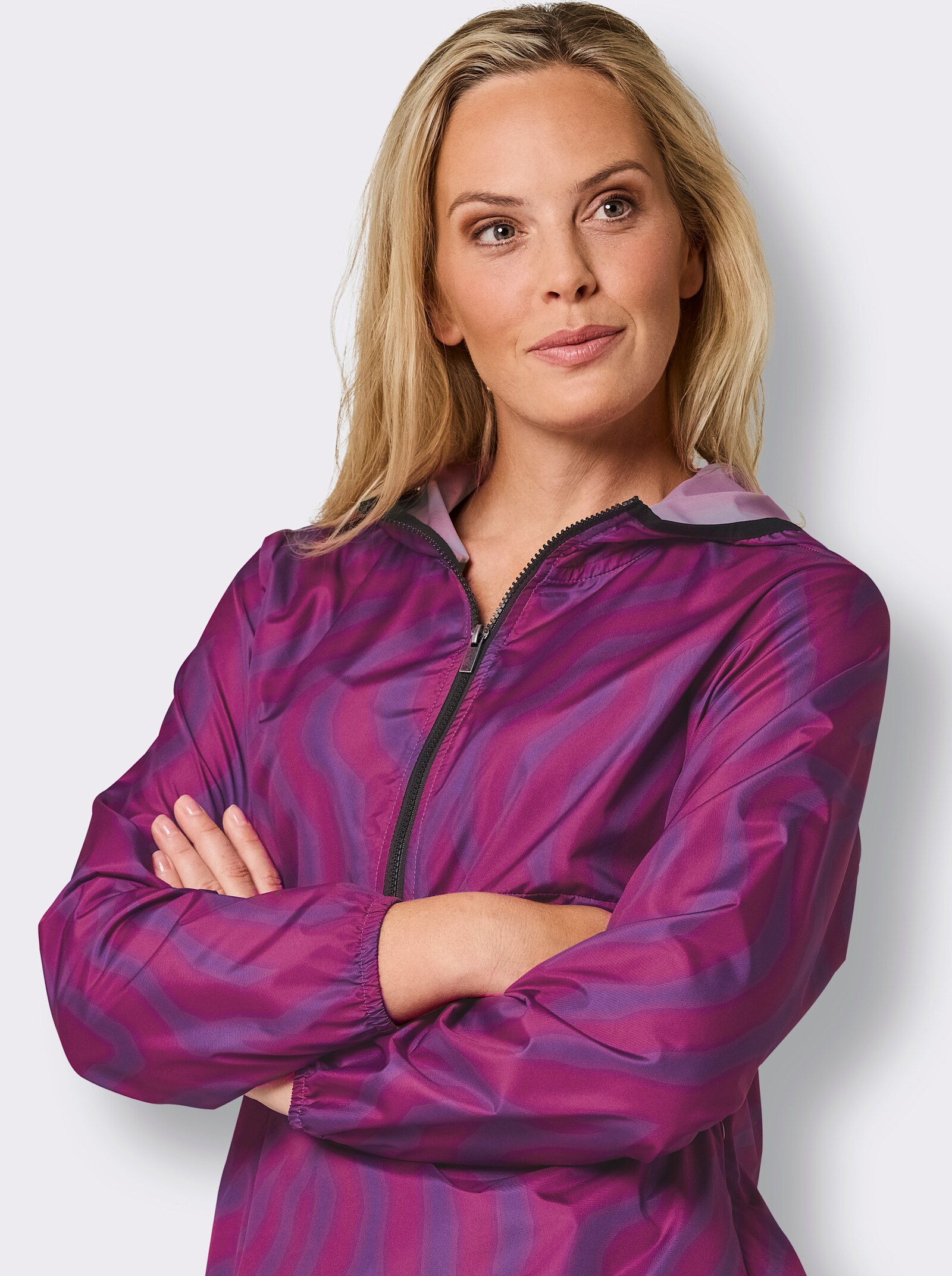 Catamaran Sports Funktionsjacke in Schlupfform - magenta-gemustert