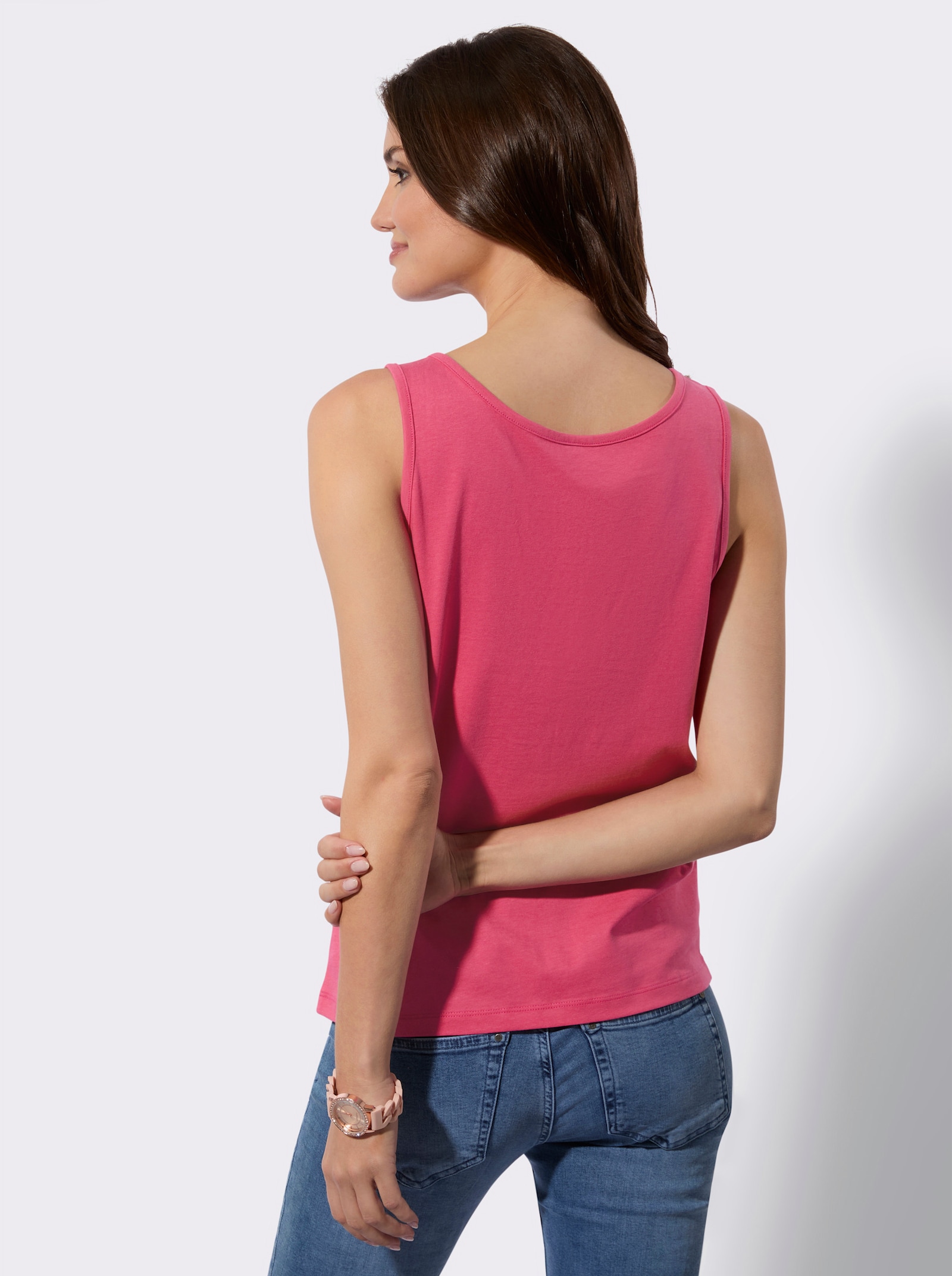 Shirttop aus Bio-Baumwolle - fuchsia