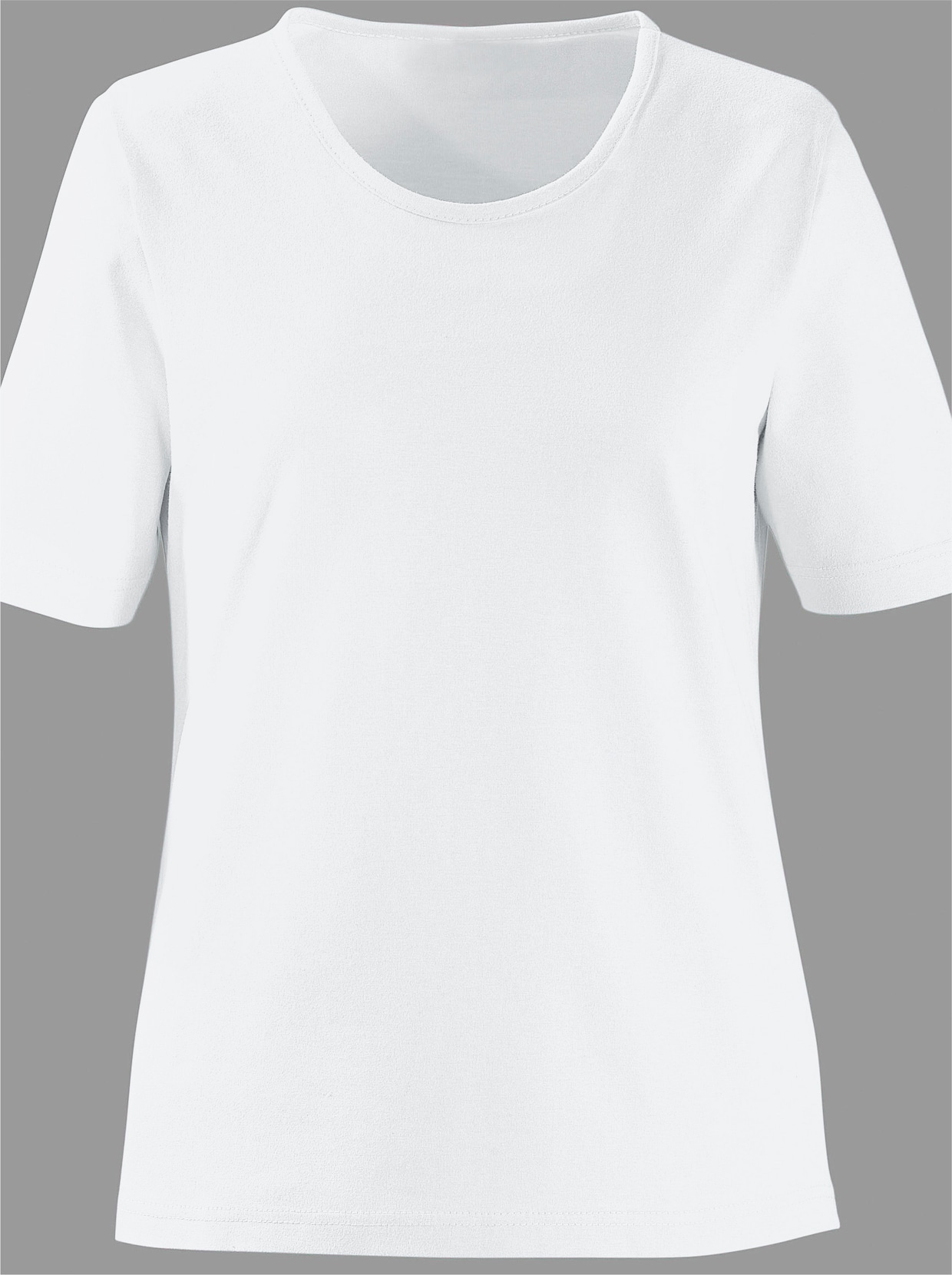 Tričko s okrúhlym výstrihom - biela