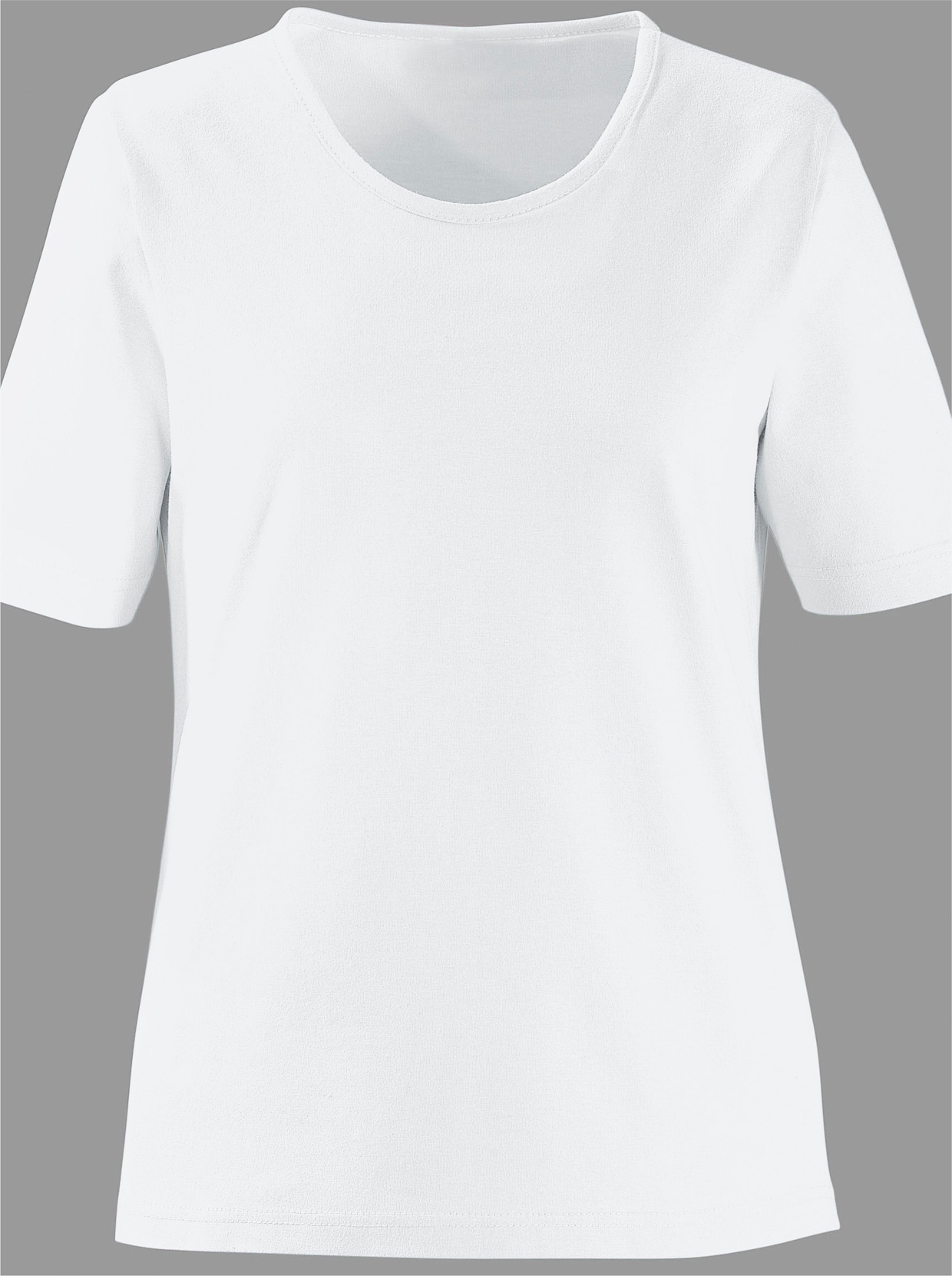 Shirt met ronde hals - wit