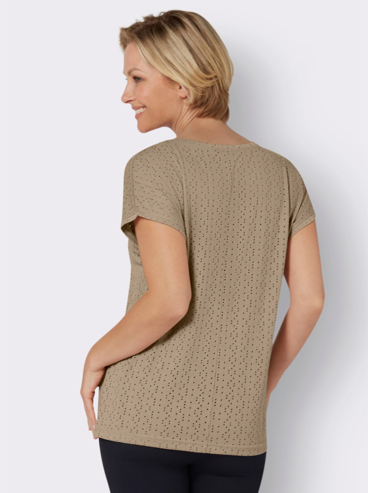 Shirt met korte mouwen - beige