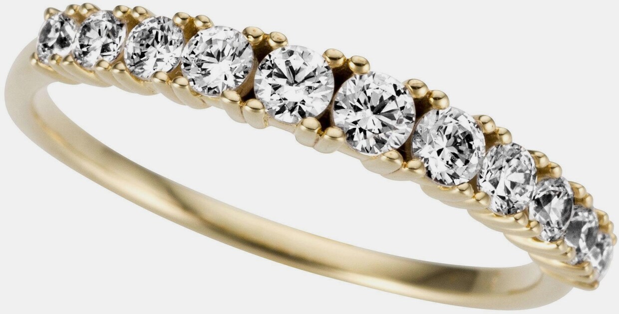 Firetti Goldring - gelbgoldfarben-weiß
