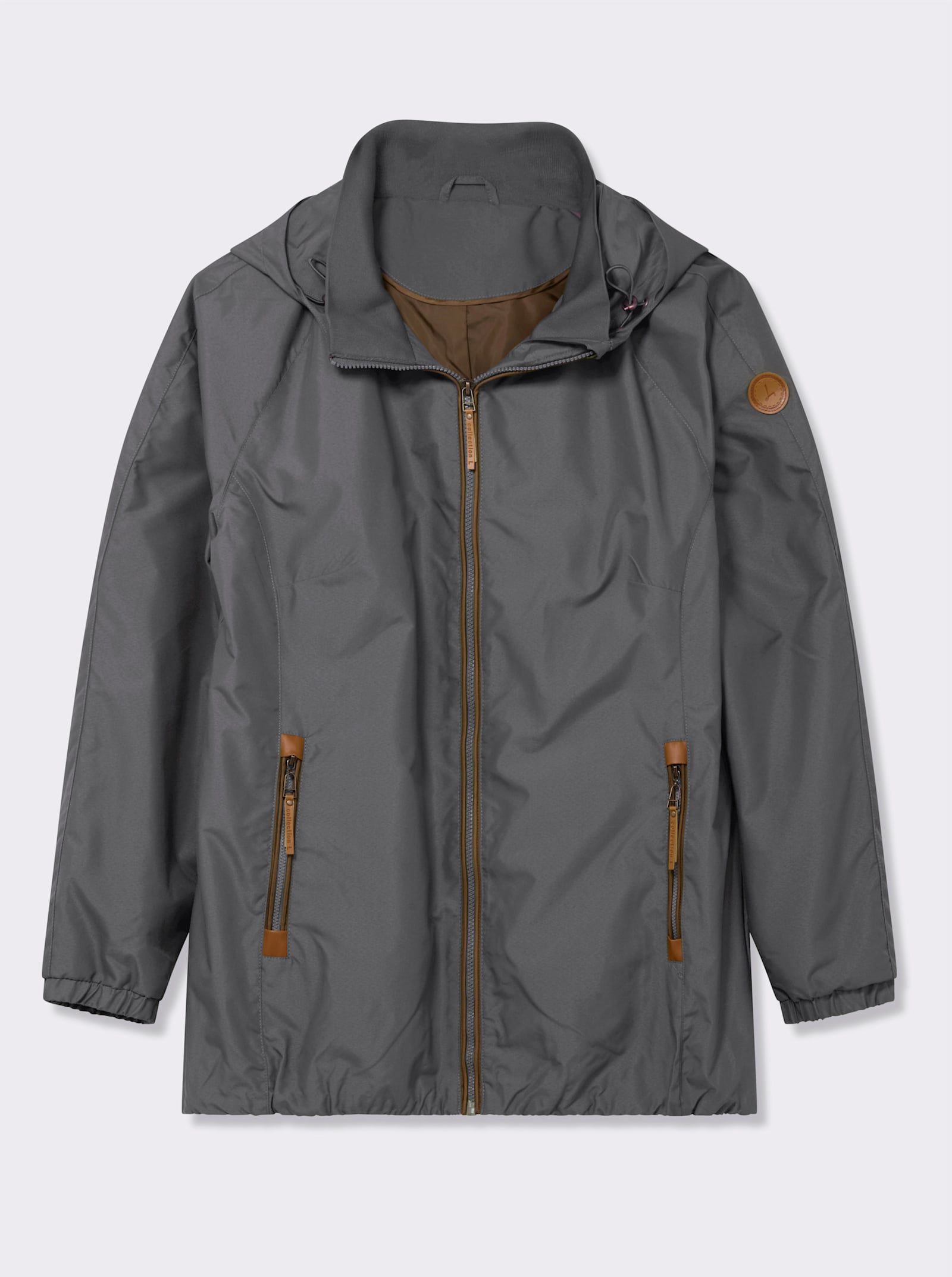 Übergangsjacke in Microfaser-Qualität - anthrazit