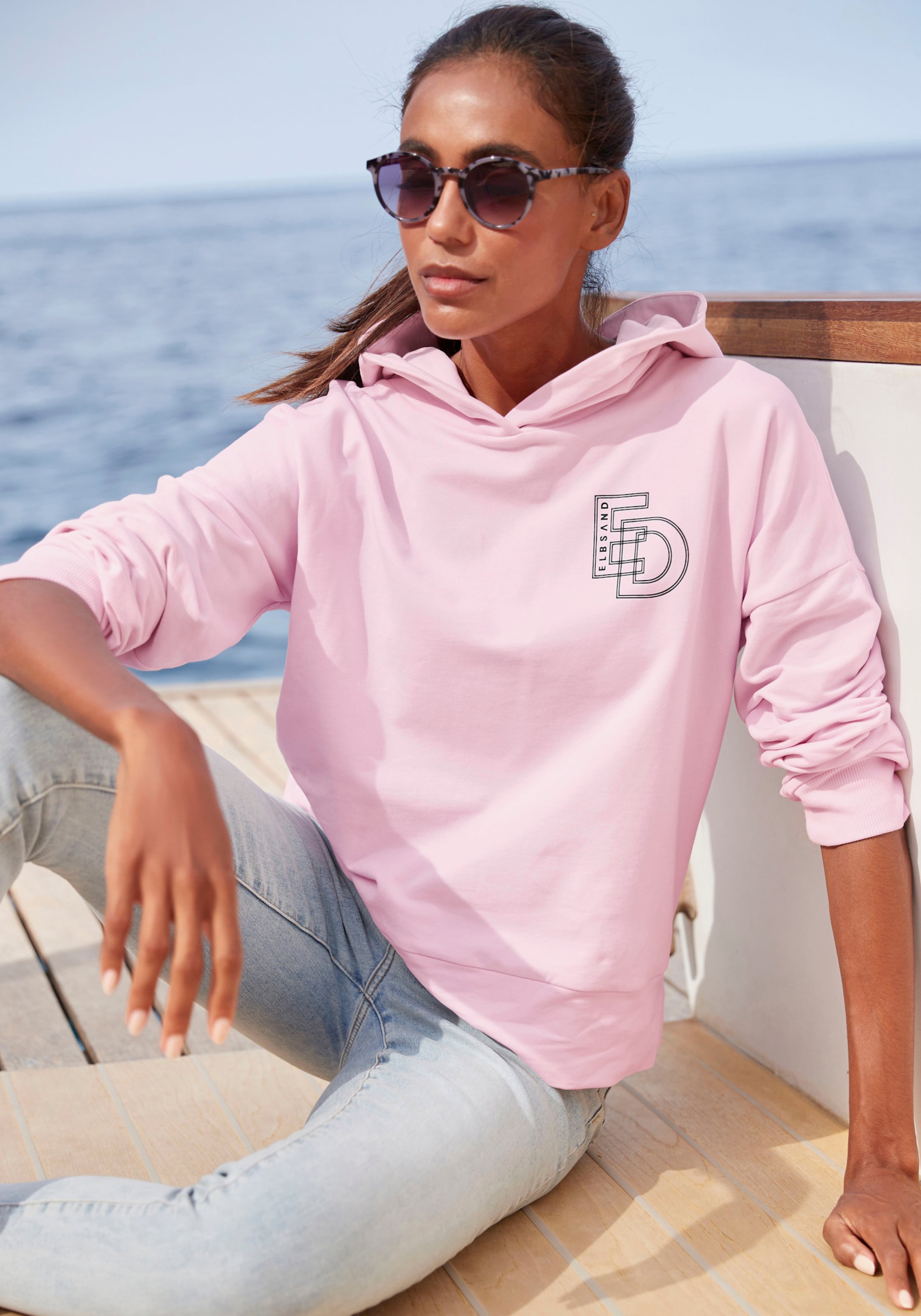 Osaga cropped meisjes hoodie lichtroze online bestellen