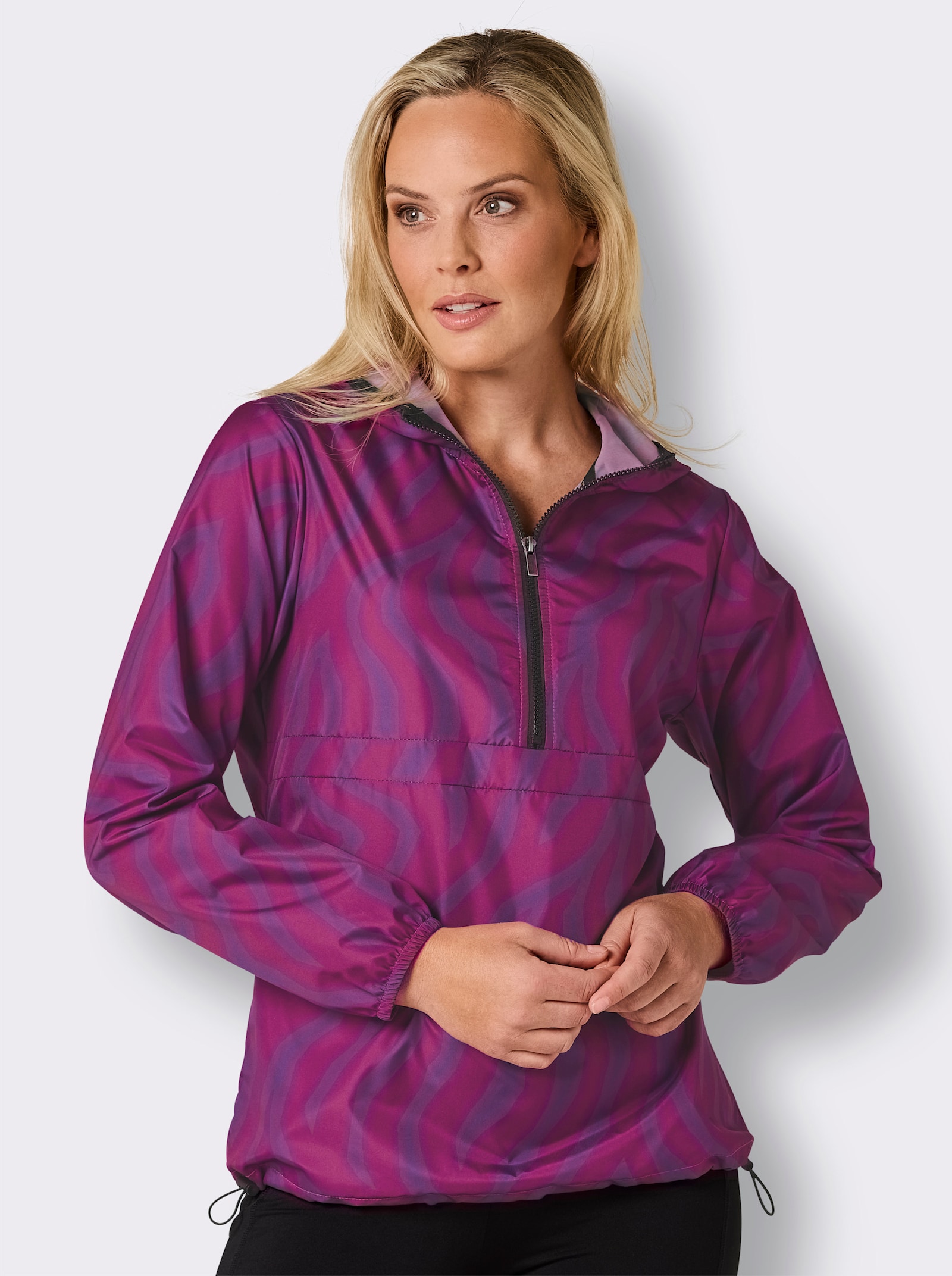 Catamaran Sports Funktionsjacke in Schlupfform - magenta-gemustert