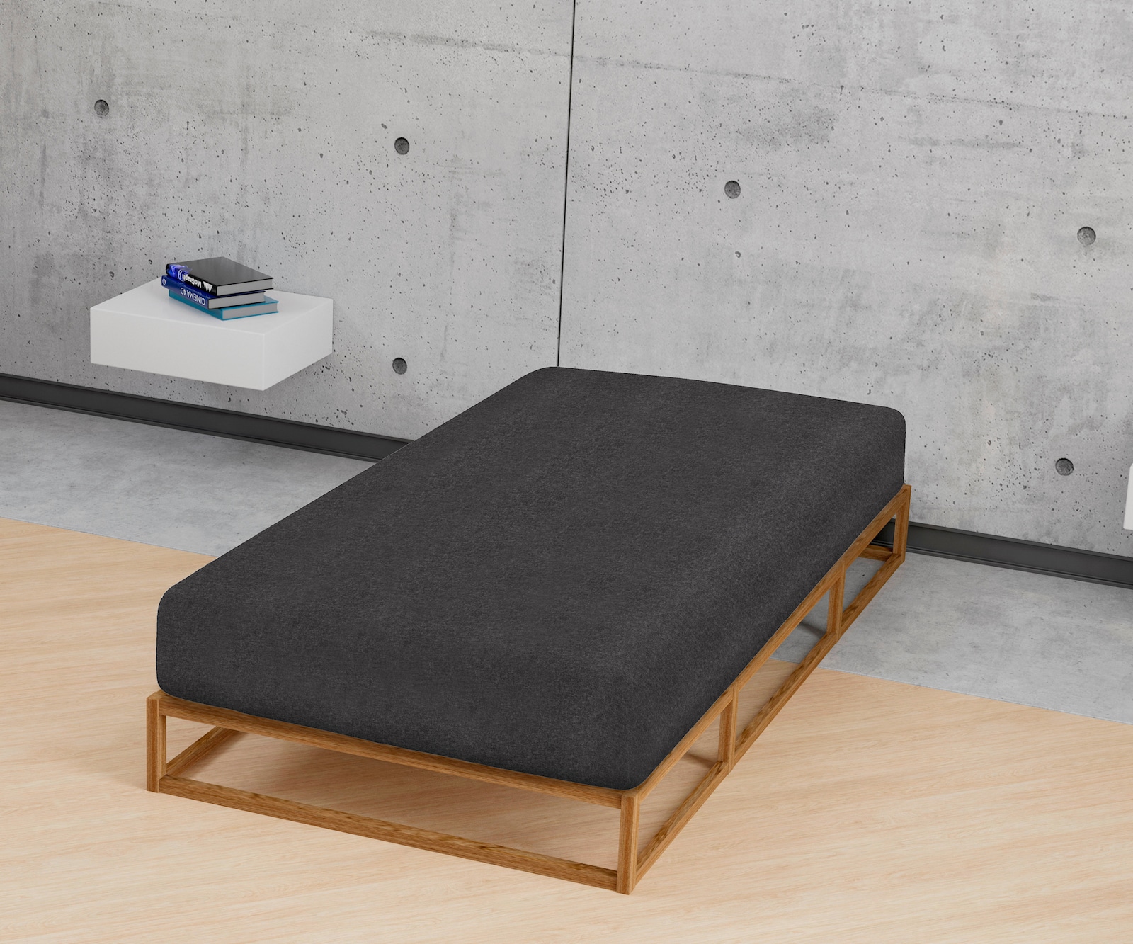 Biberna Spannbetttuch - anthrazit