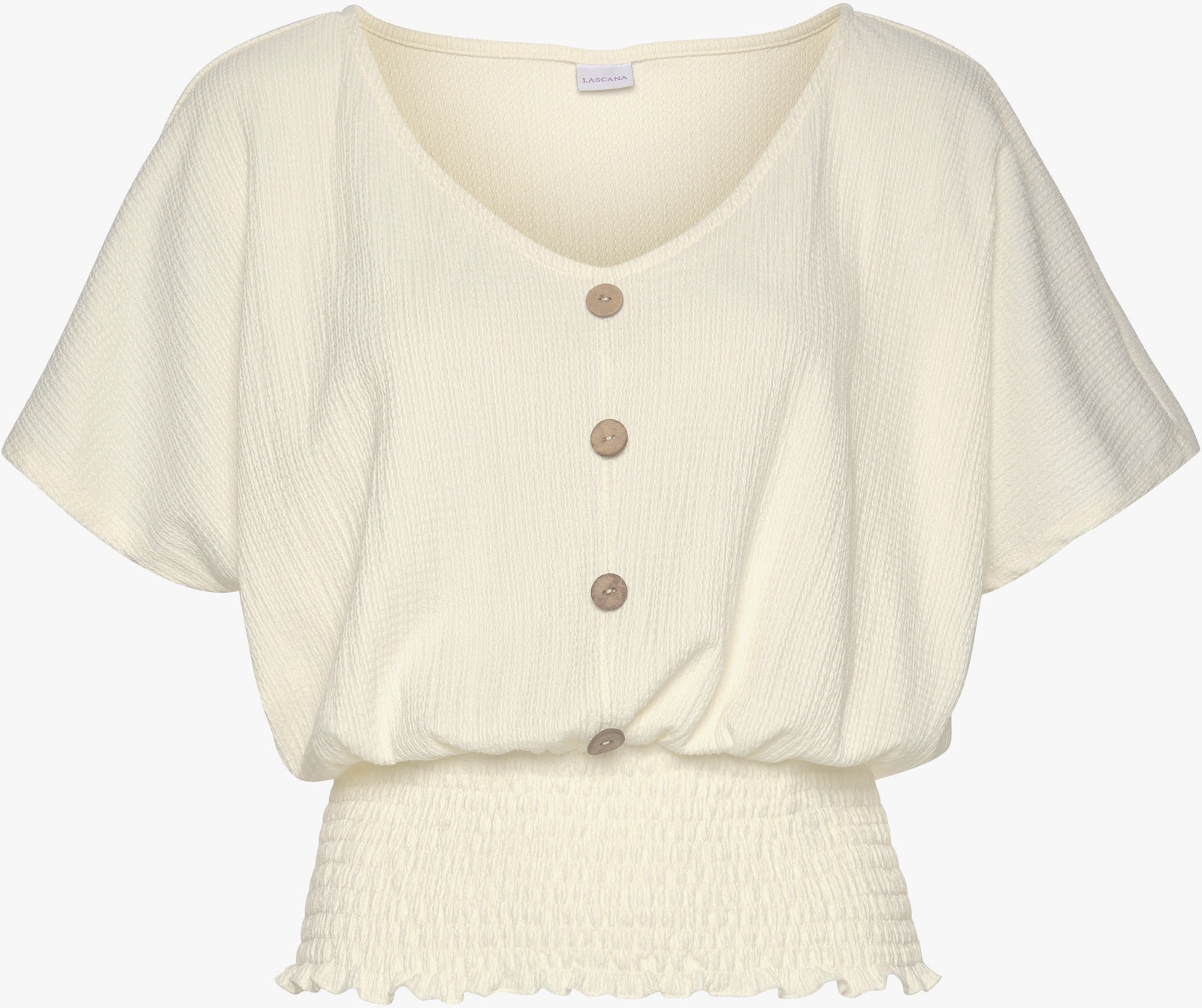 LASCANA V-Shirt - creme