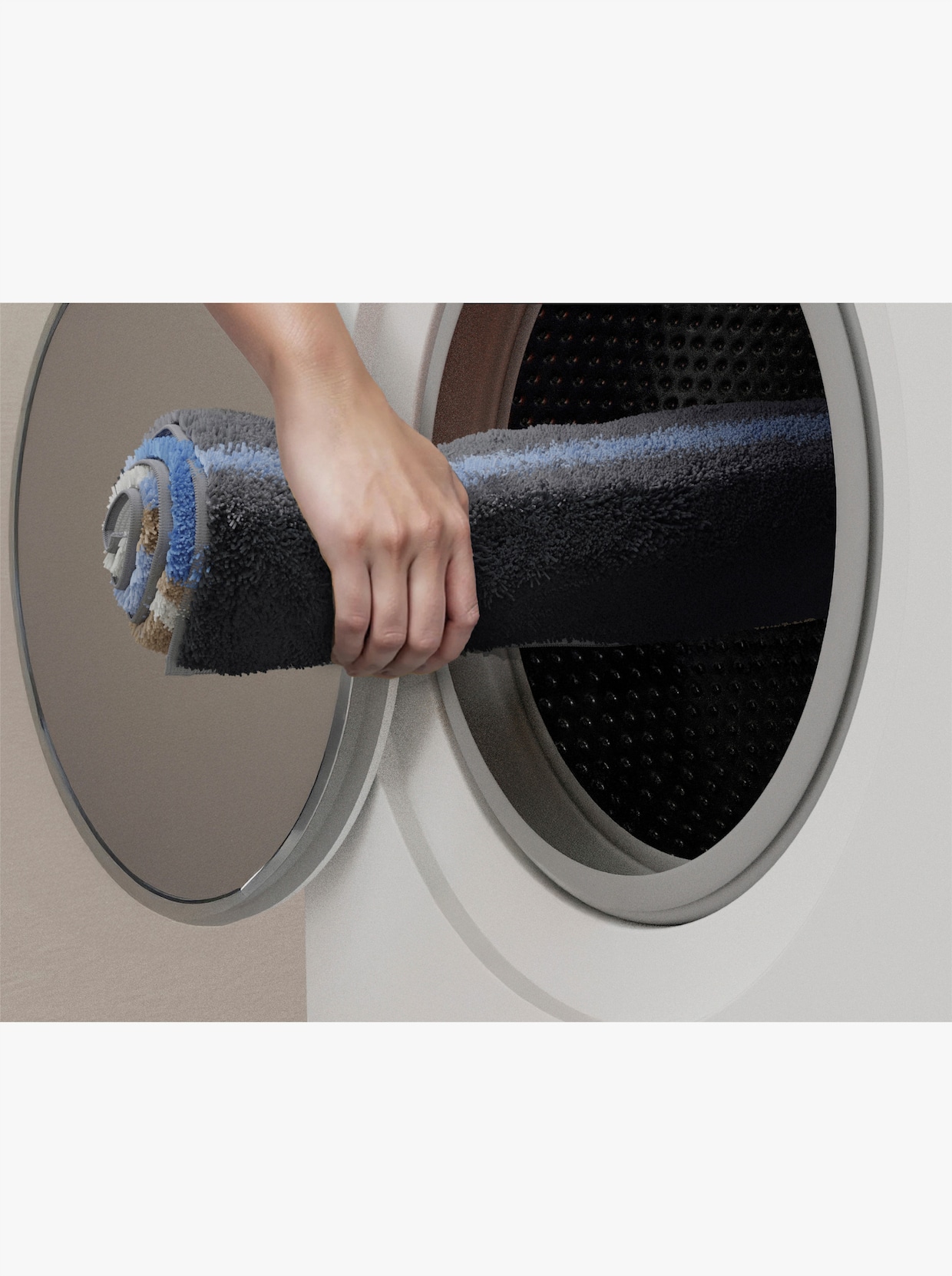 Grund Badematte - blau-taupe