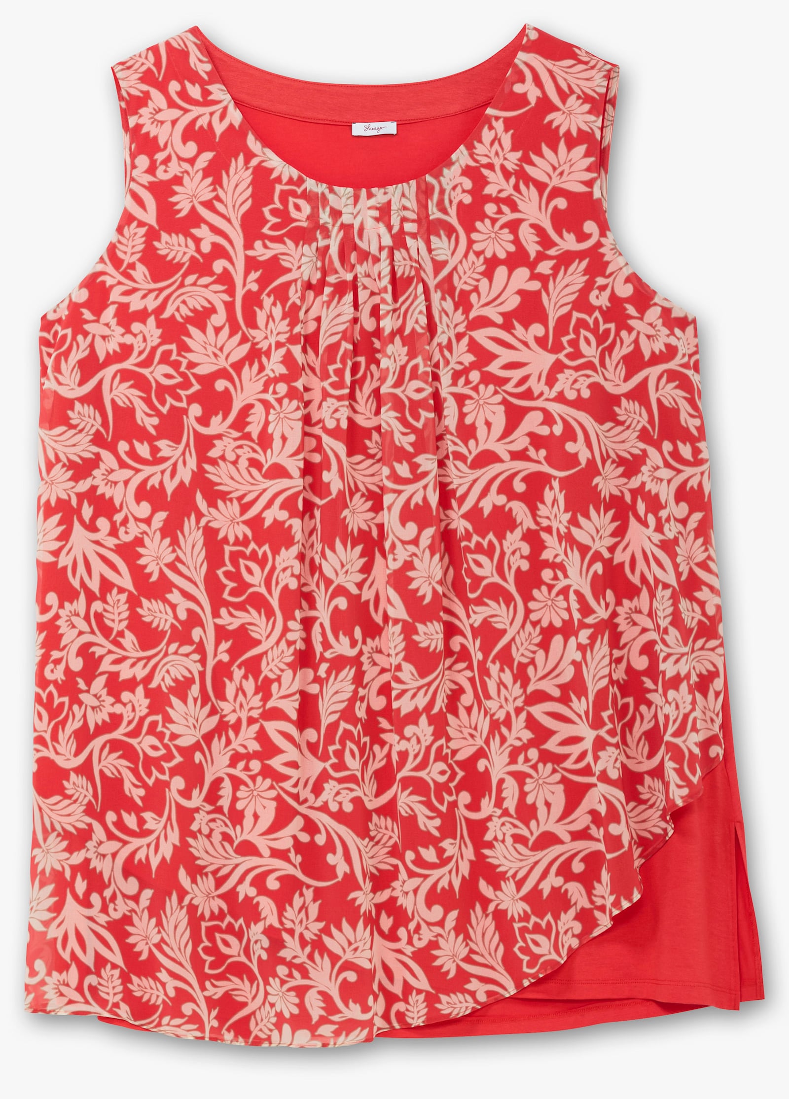 sheego Blusentop in Lagenoptik - hummer-gemustert