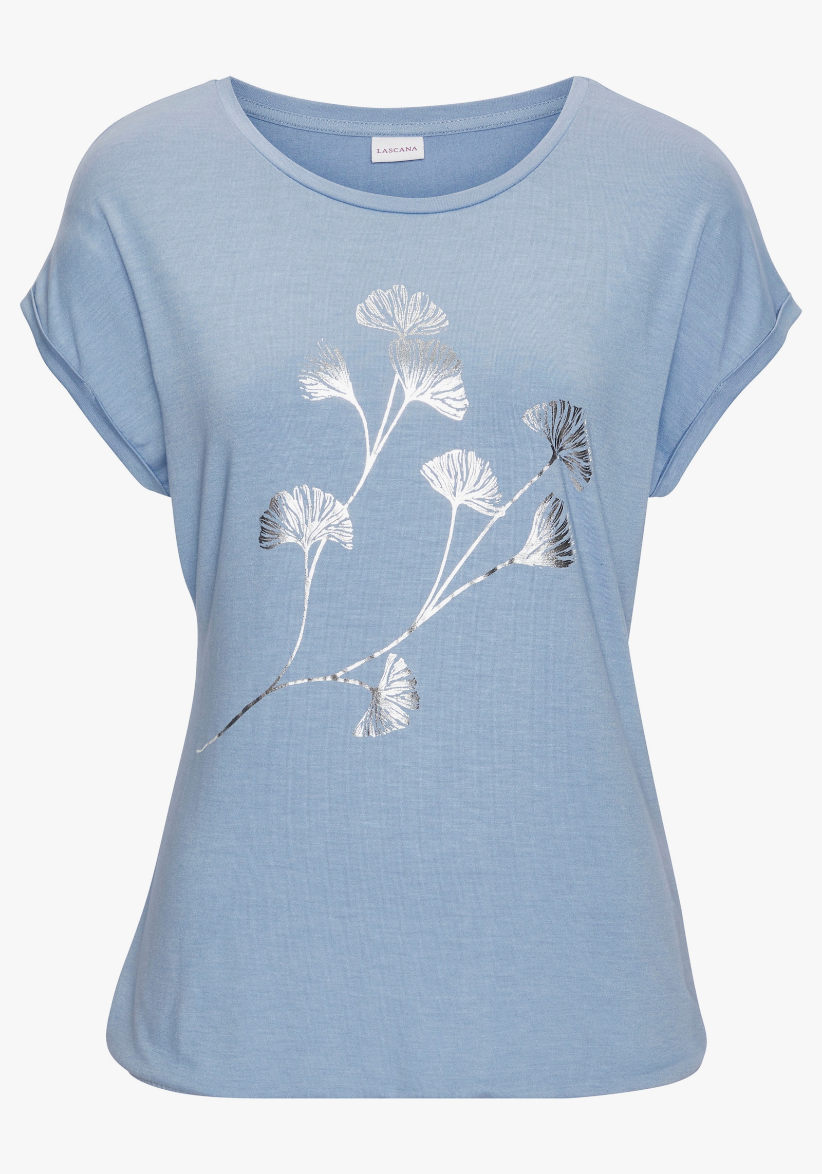 LASCANA T-shirt à manches courtes - bleu clair