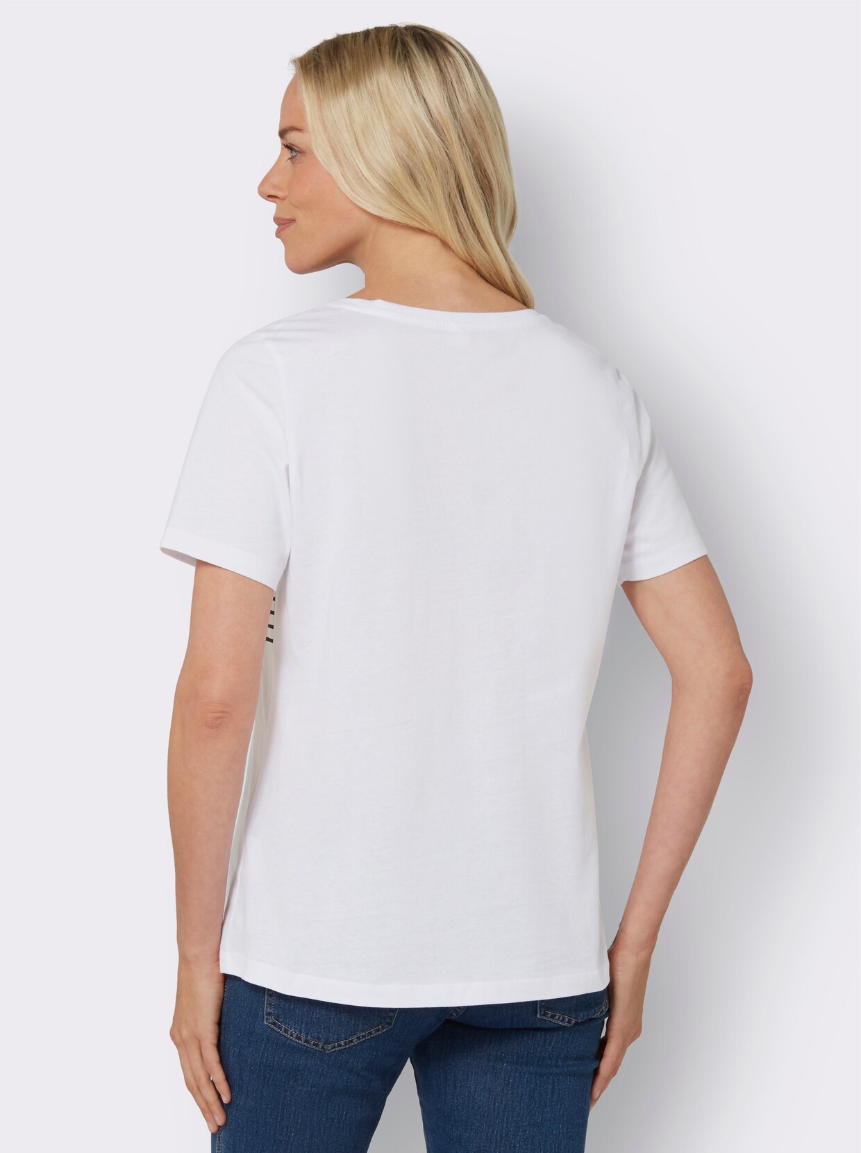 Tričko s krátkým rukávem - bílá-potisk