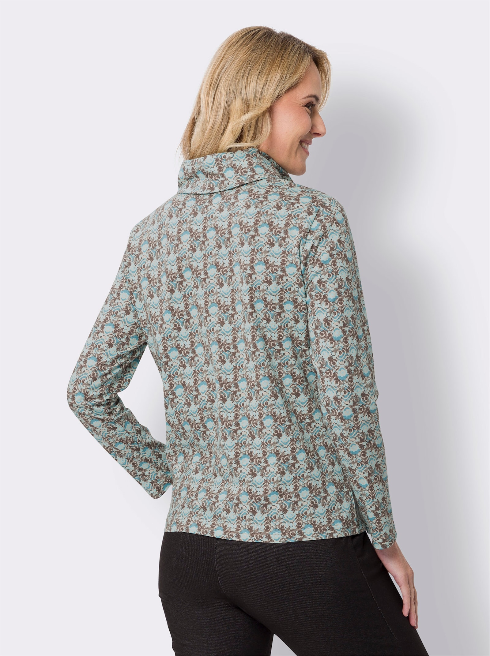 Tričko, rol. gol., potlač vintage - mätová potlač