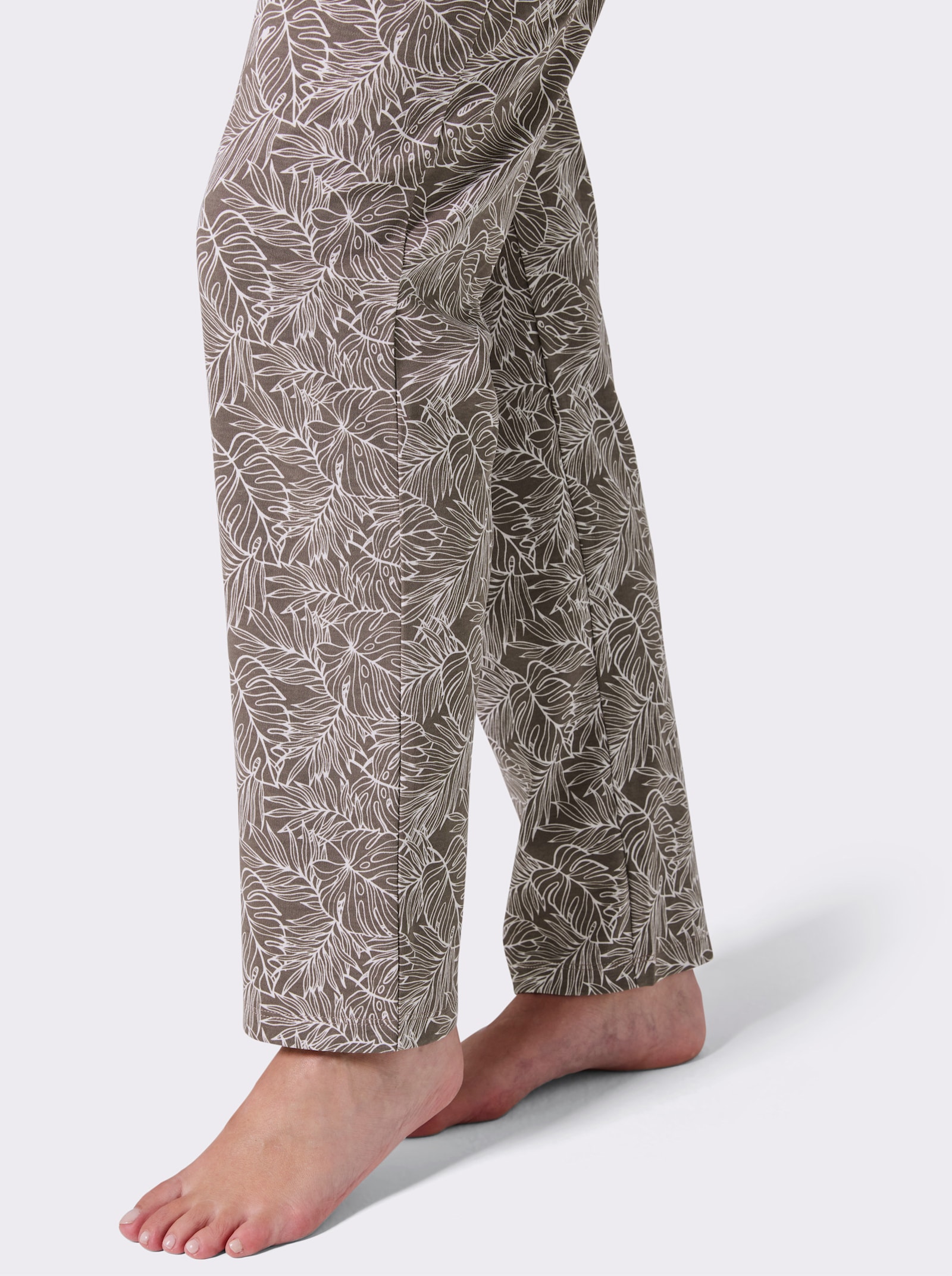 feel good Hose - dunkeltaupe-ecru