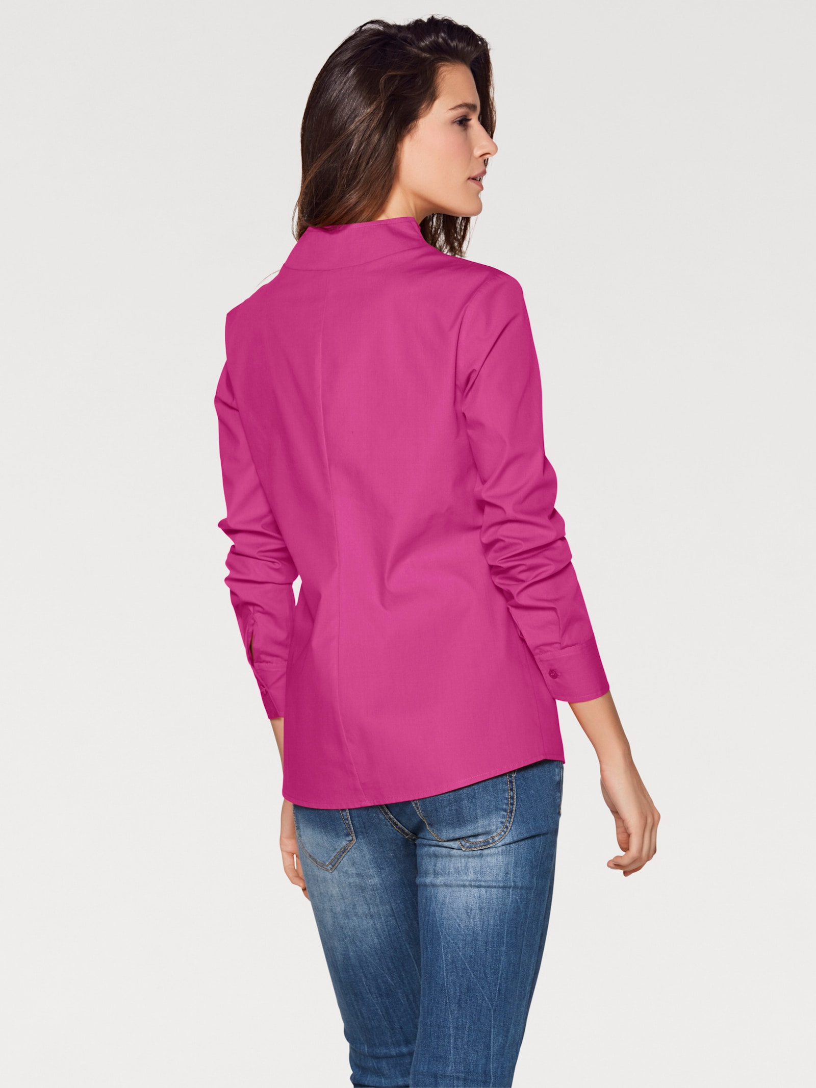 heine Hemdbluse mit Stehkragen - beere