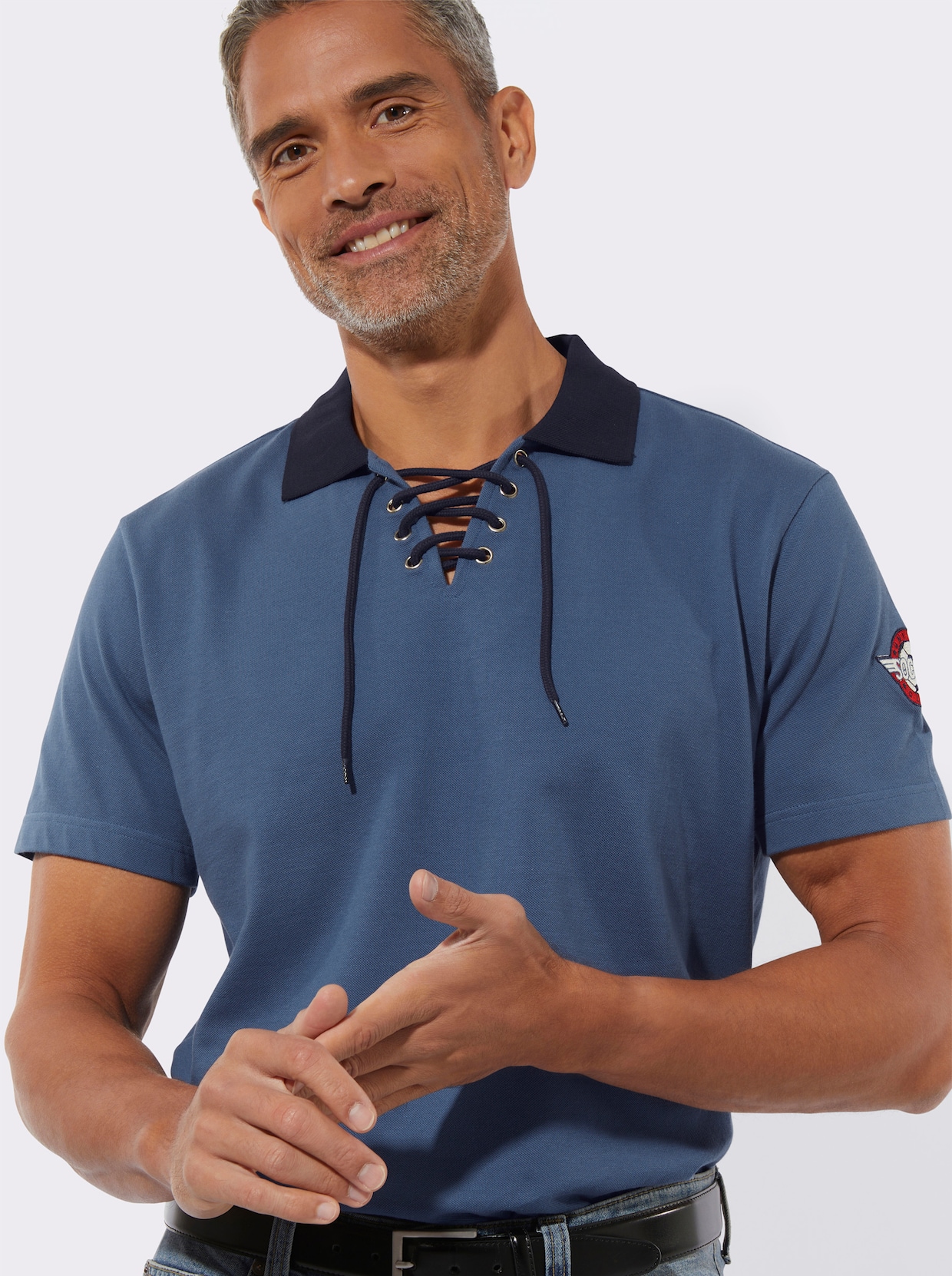 Poloshirt - jeansblau
