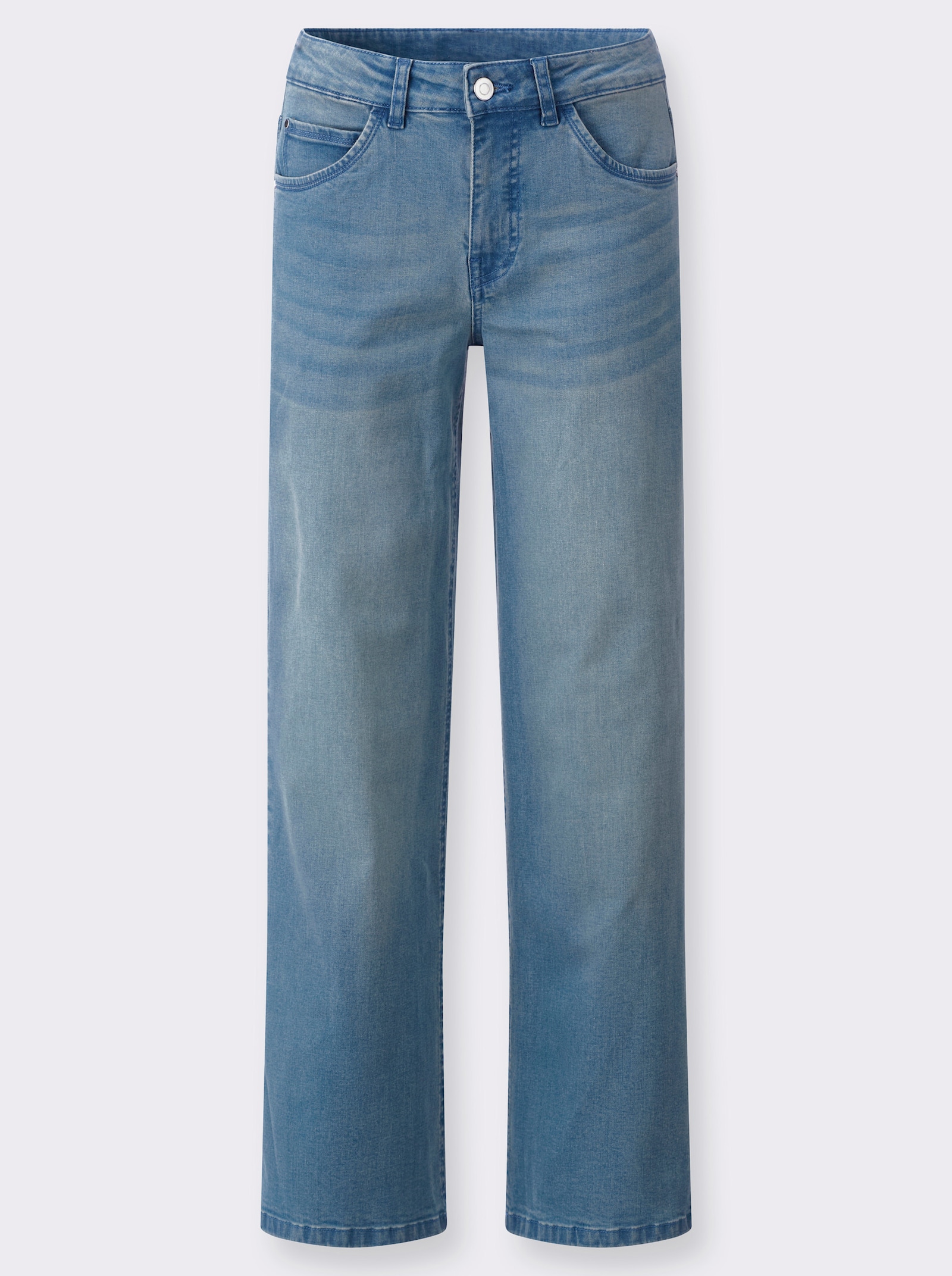 heine 5-Pocket-Jeans mit weitem Bein - blue-bleached