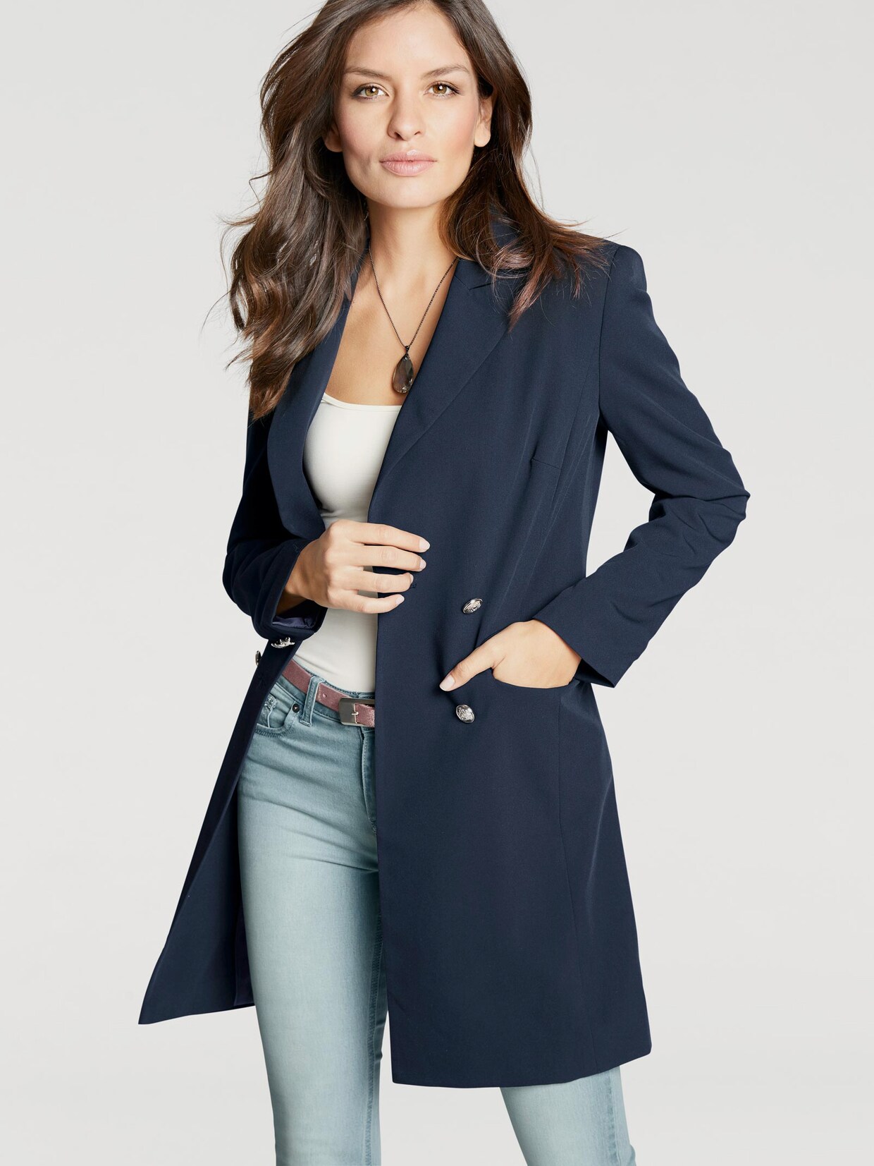 Linea Tesini Lange blazer - marine