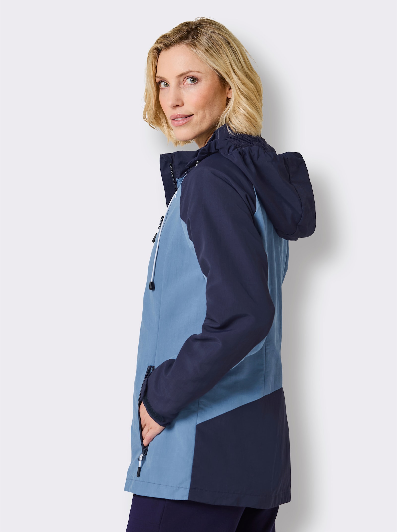 Catamaran Sports Funktionsjacke mit 1 Reißverschluss-Innentasche - mittelblau-marine