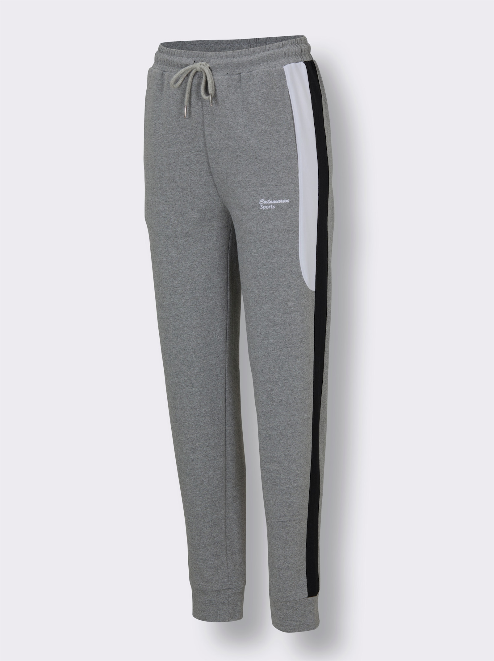 Catamaran Sports Freizeithose mit Bündchen am Beinabschluss - grau-meliert