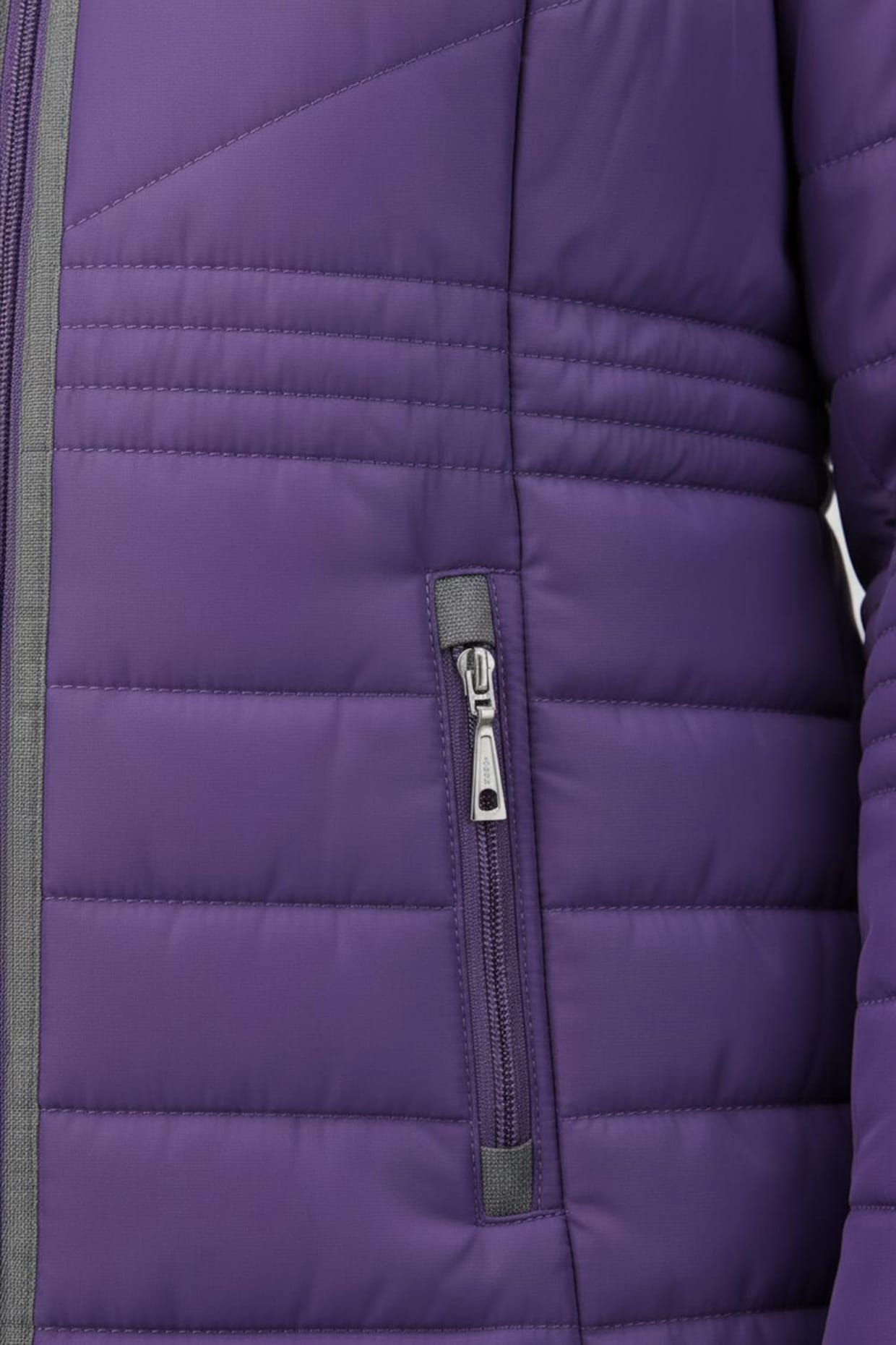 Steppjacke mit Flanell-Details - lila