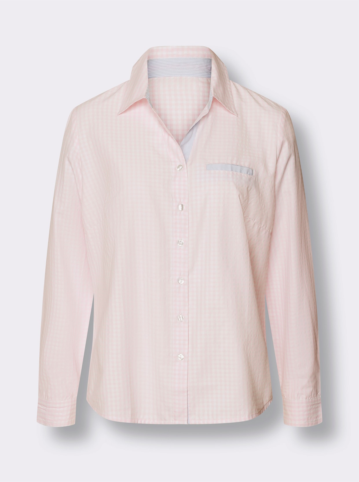 Geruite blouse - lichtroze/wit geruit