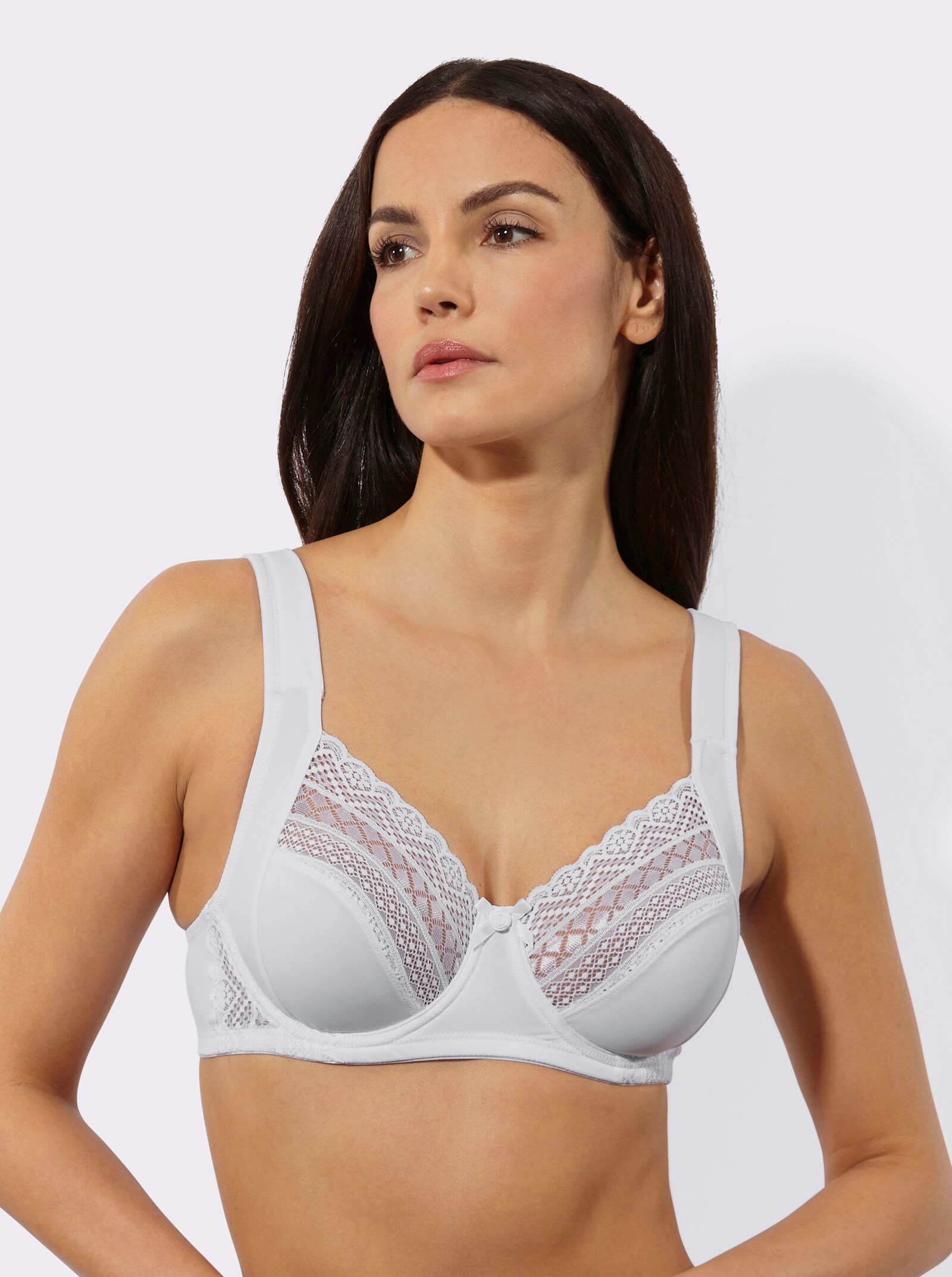 wäschepur Entlastungs-BH mit Bügel mit wattierten Komfortträgern - weiß