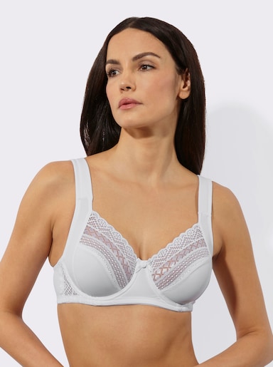 wäschepur Entlastungs-BH mit Bügel mit wattierten Komfortträgern - weiß