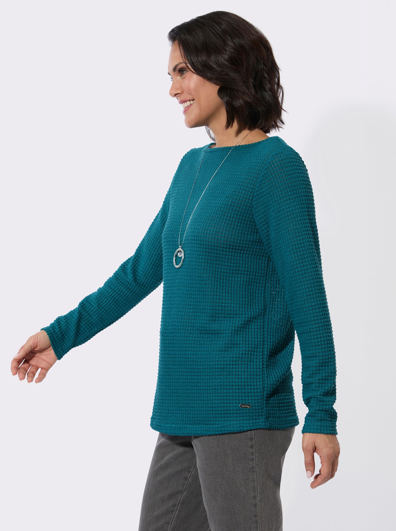 Langarmshirt mit U-Boot-Ausschnitt - aquapetrol