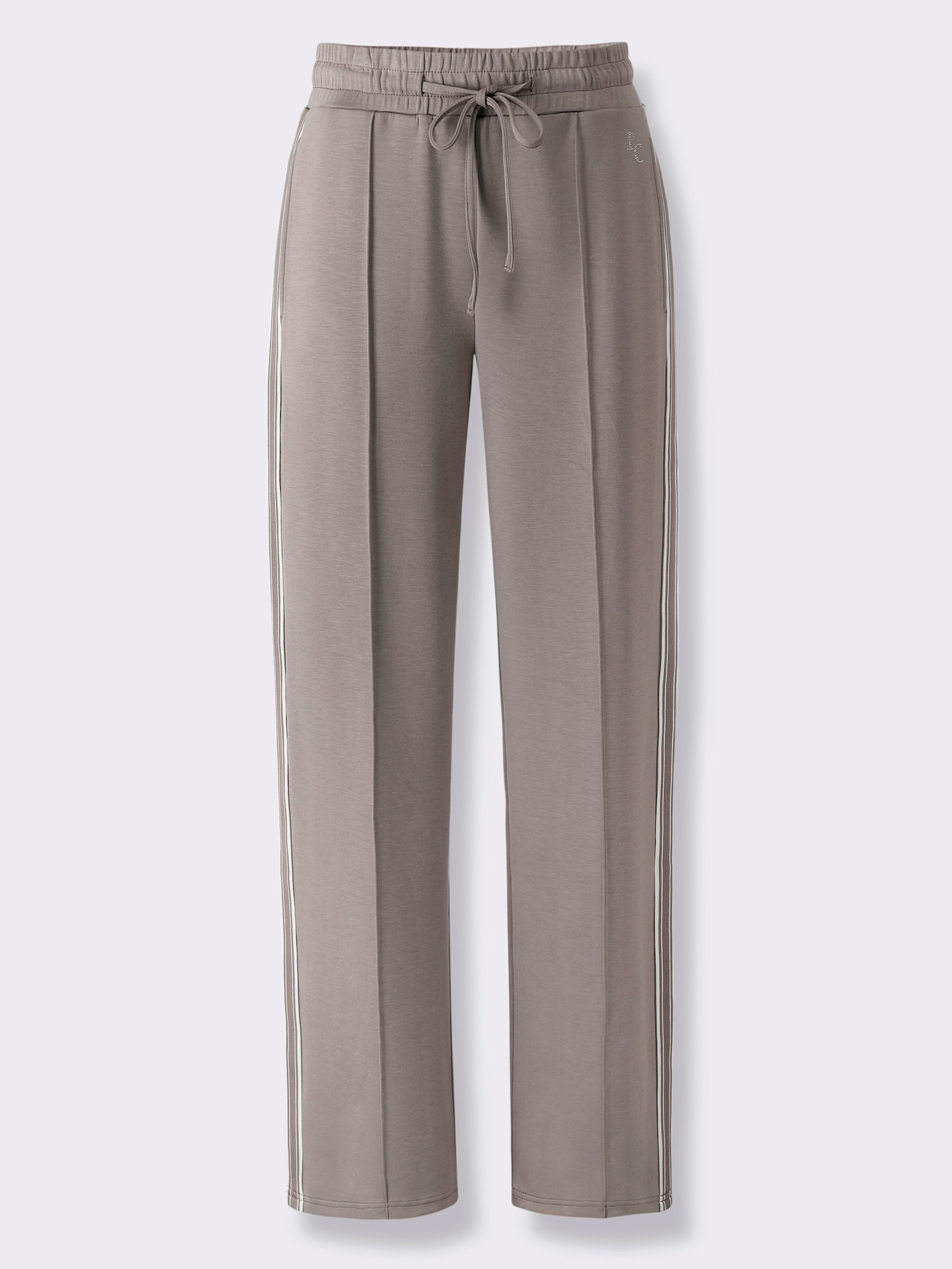 heine Sweathose mit Galonstreifen - taupe