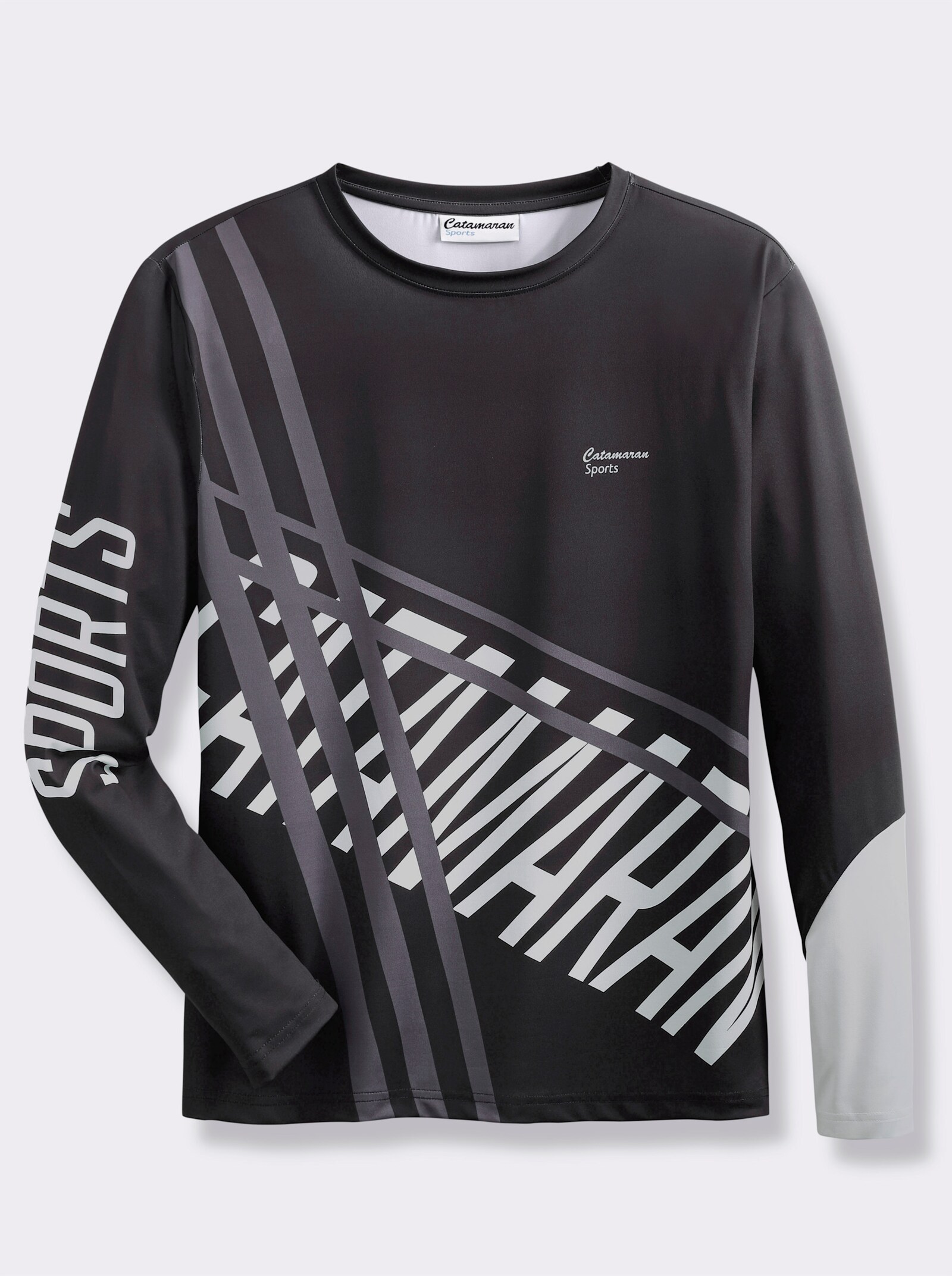 Catamaran Sports Functioneel shirt met stretch - zwart geprint
