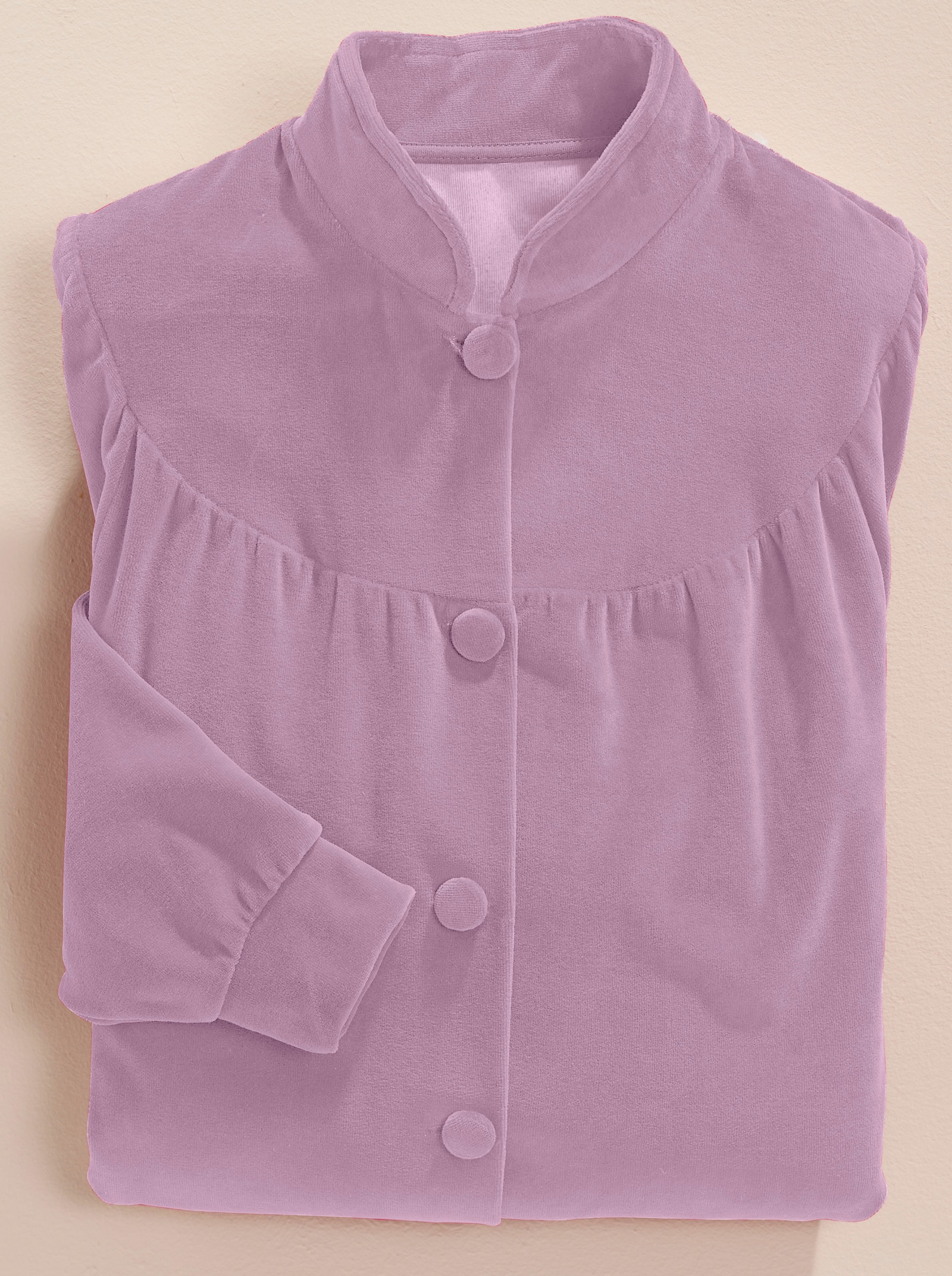 Plantier Morgenmantel in Nicki-Qualität - rosenholz