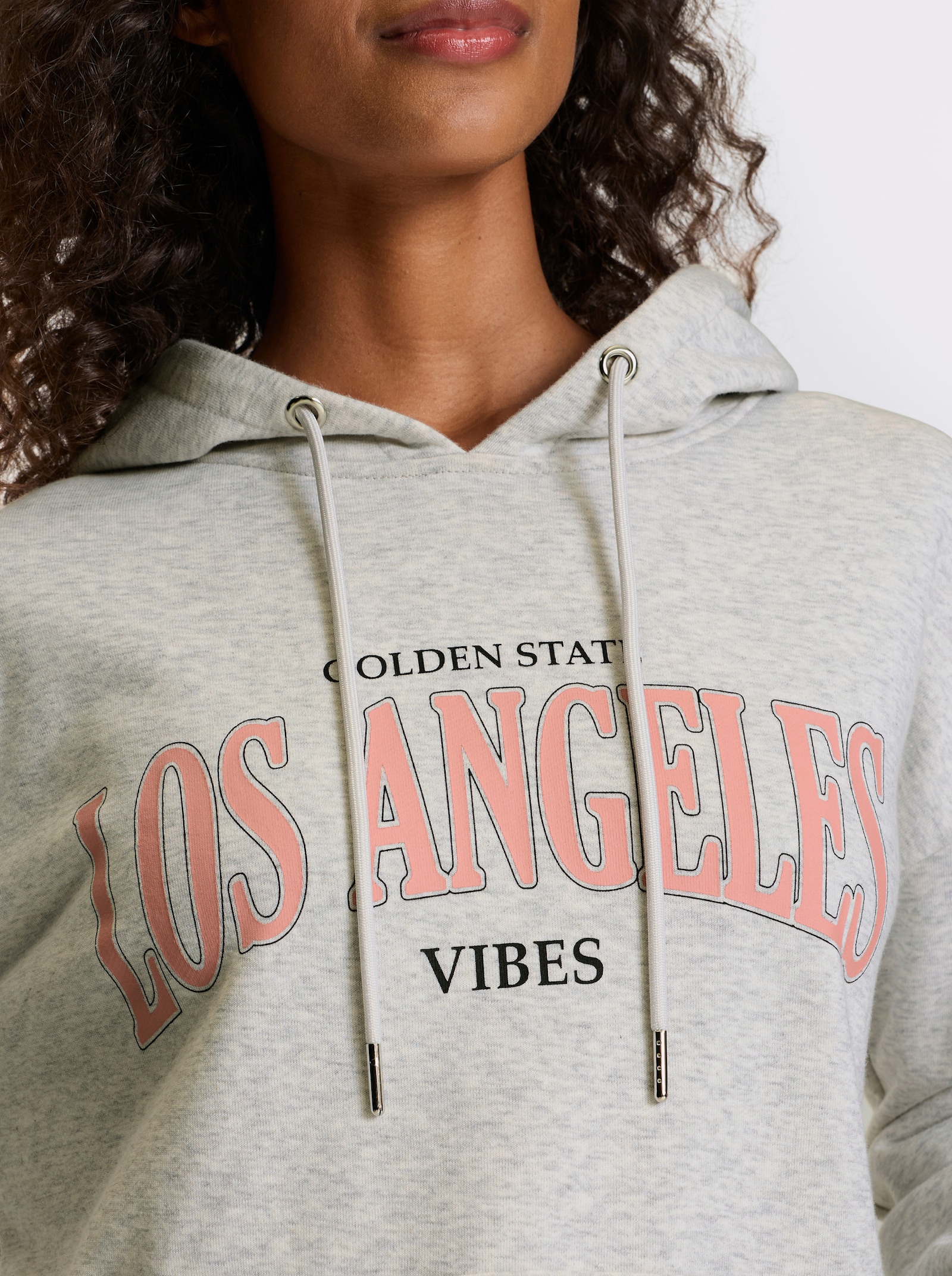 heine Sweatshirt avec poche kangourou - gris clair chiné