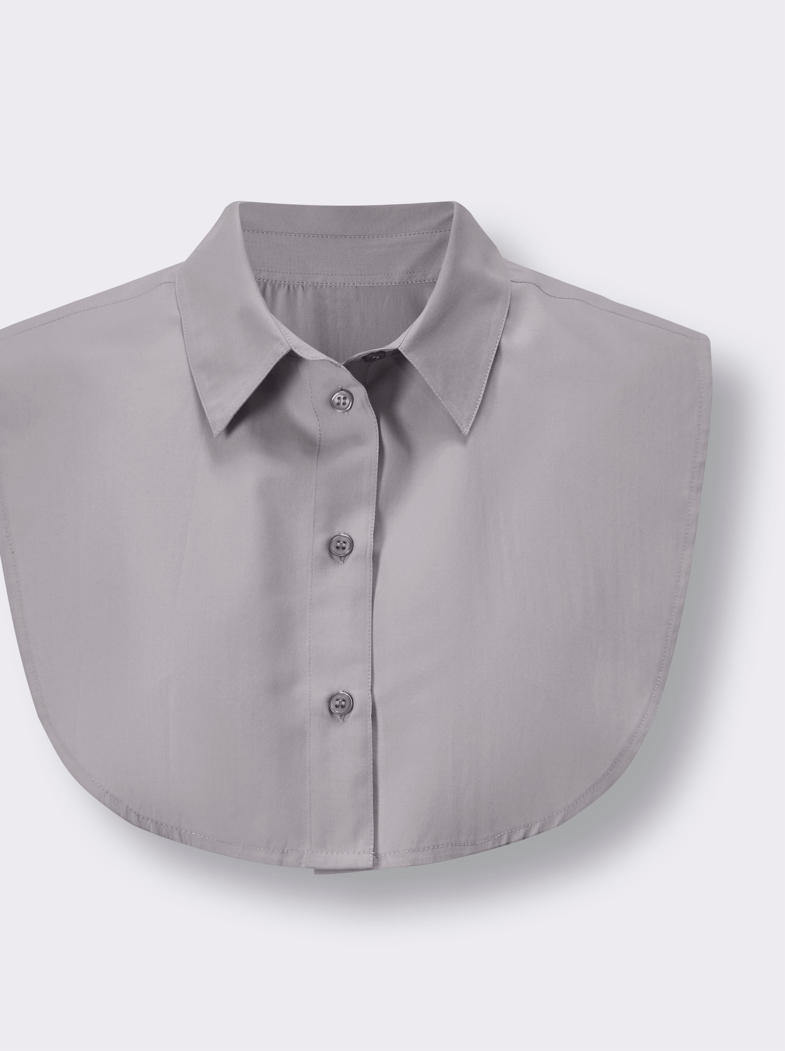 Halenkový límec s knoflíkovou lištou - šedá