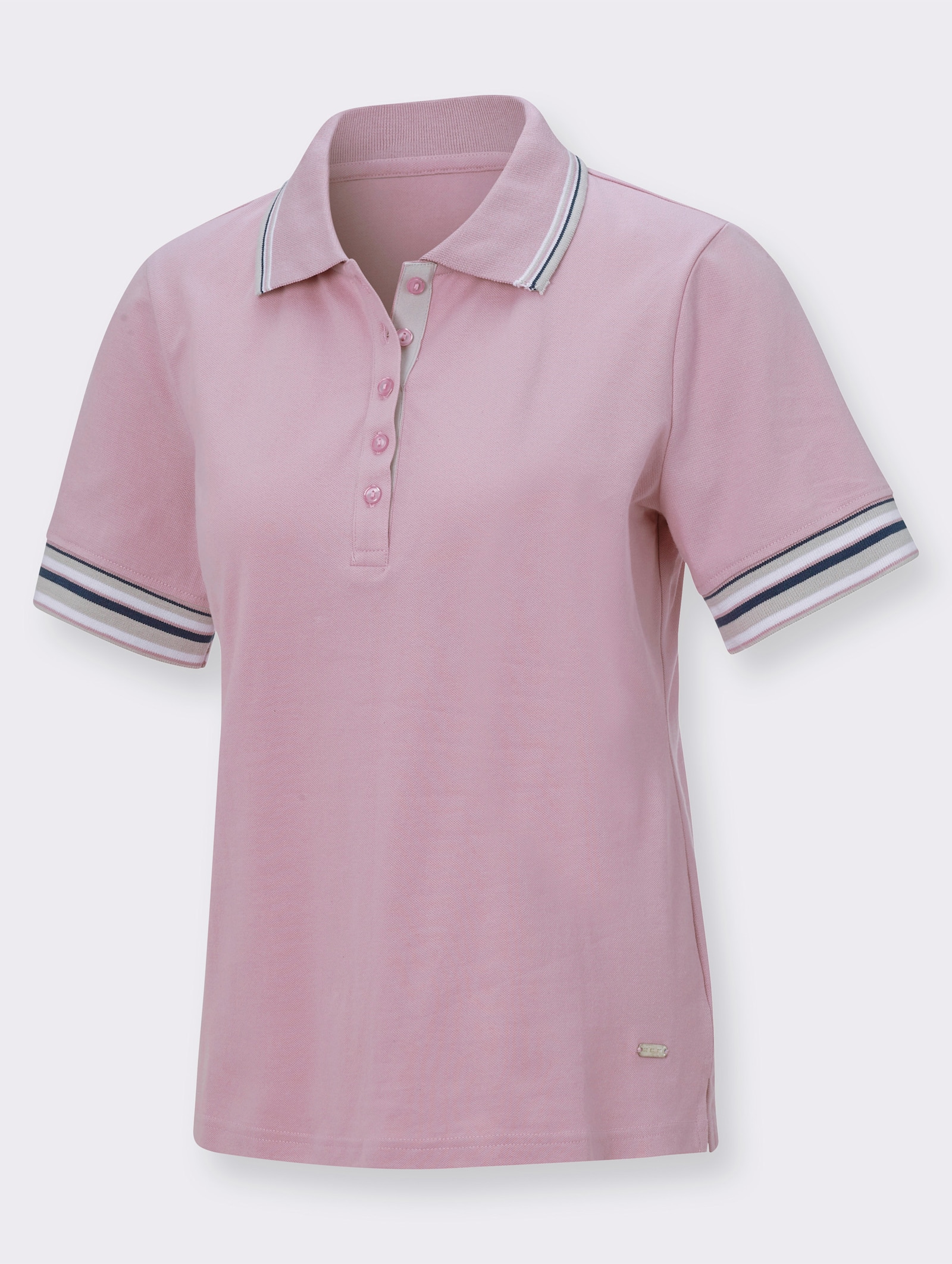 Poloshirt in Pikee-Qualität - rosé