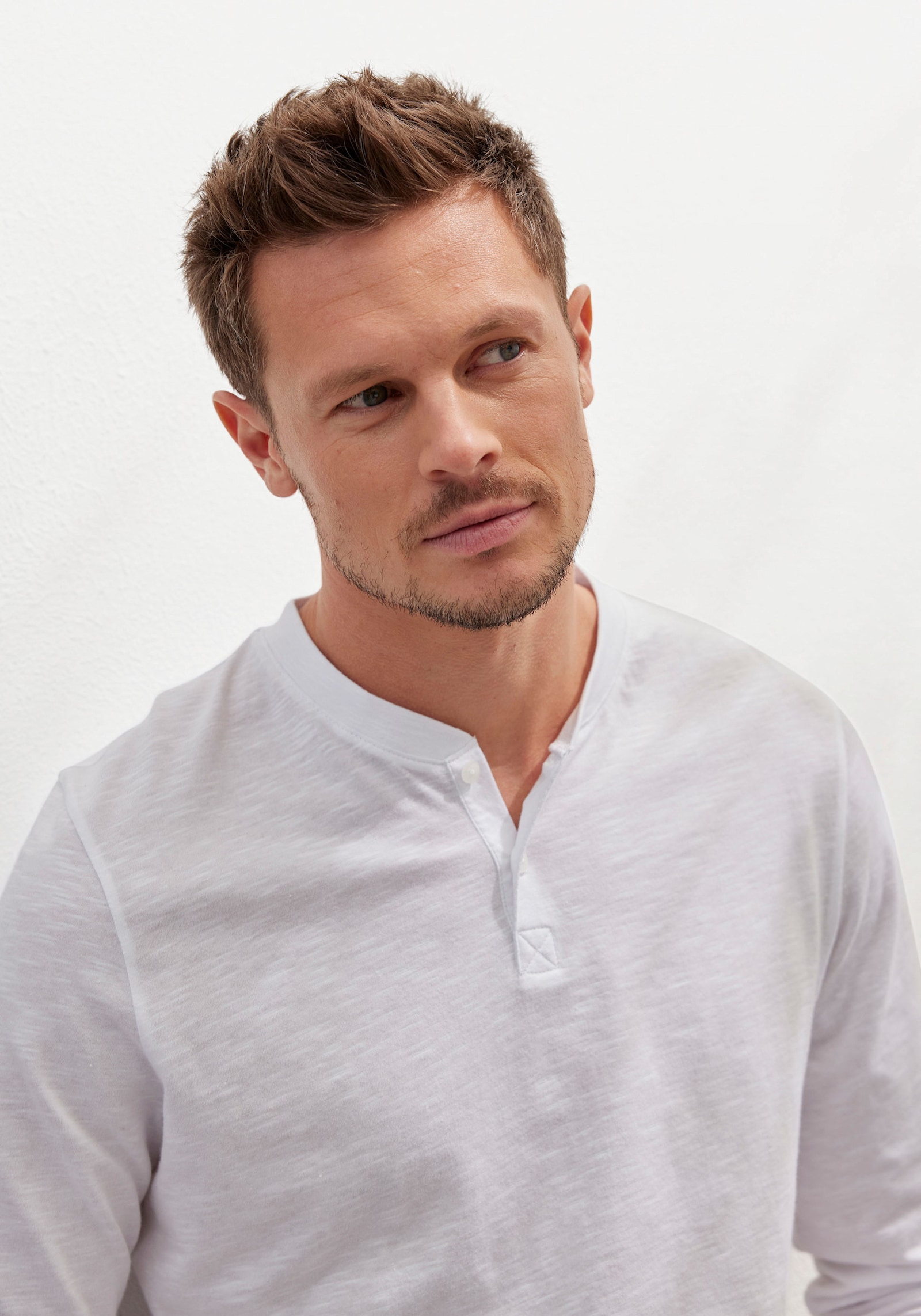 H.I.S Langarmshirt - weiß