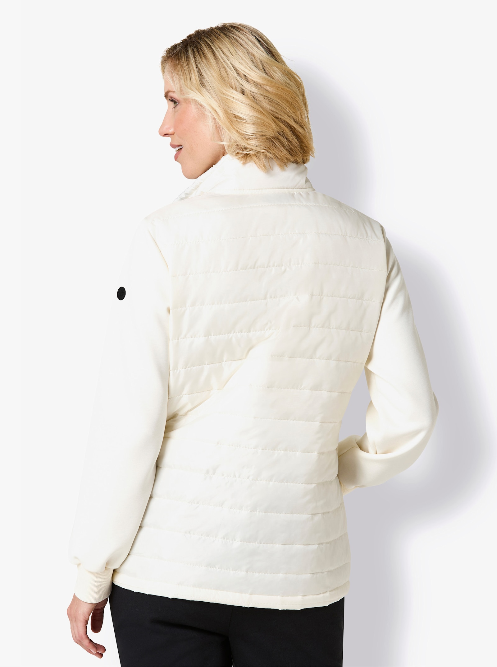 Catamaran Steppjacke im Material-Mix - champagner