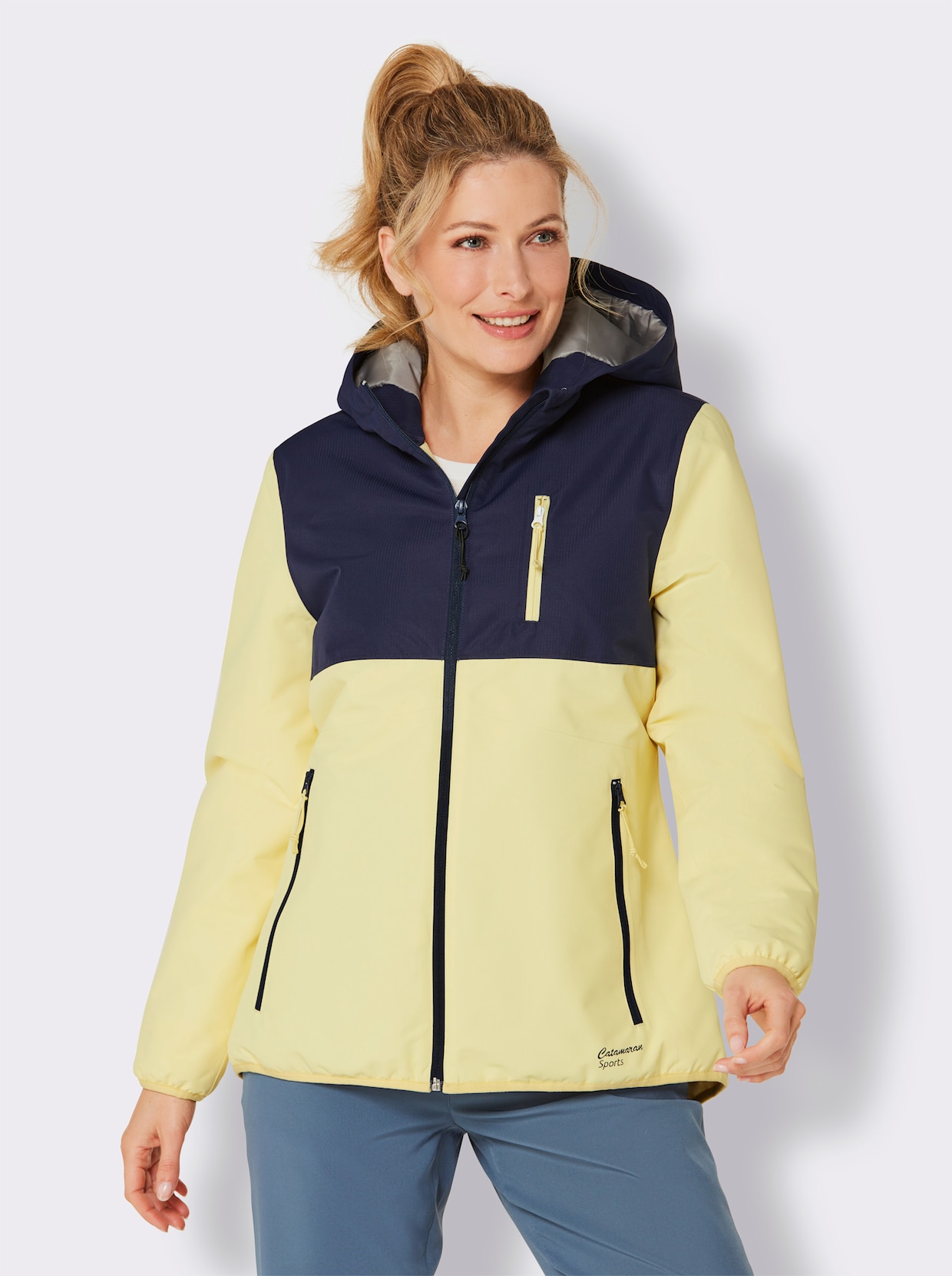 Catamaran Sports Funktionsjacke - marine-zitrone