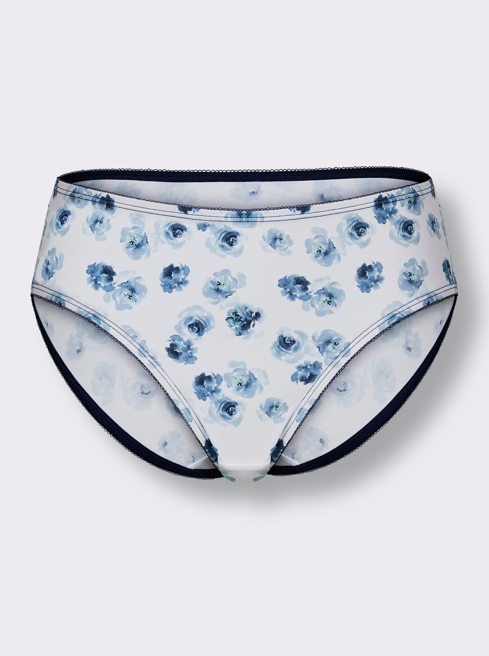 Jazzpants - weiß-marine-bedruckt + marine