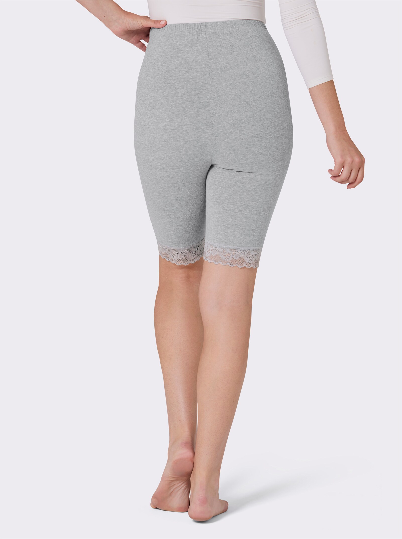 feel good Leggings - schwarz + grau-meliert
