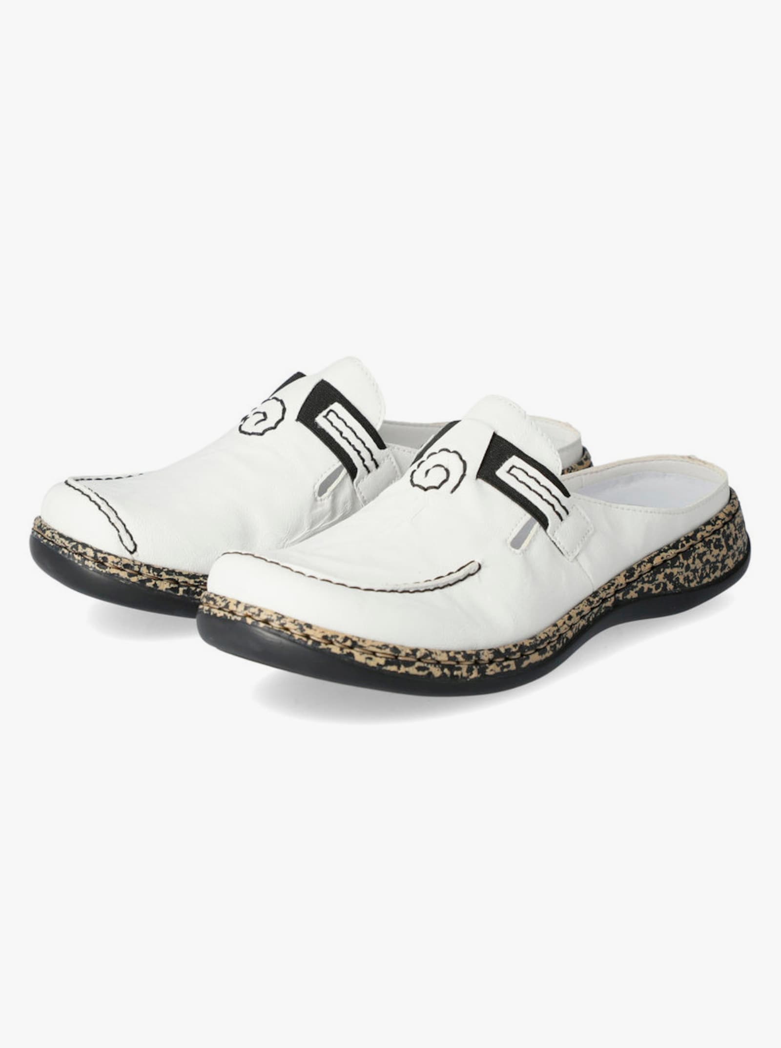 Rieker Clog in Weite F - weiß