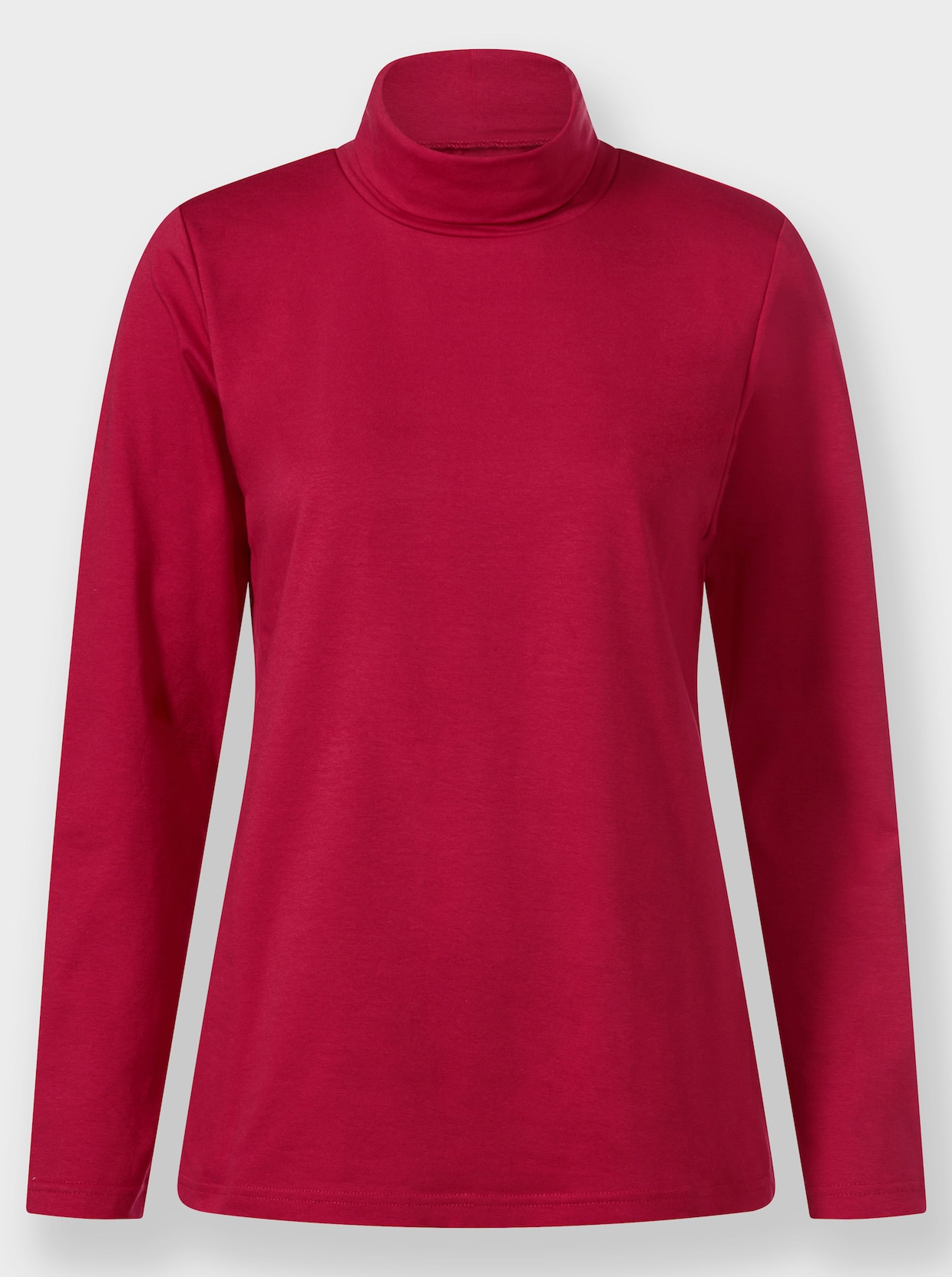 Shirt met rolkraag - rood