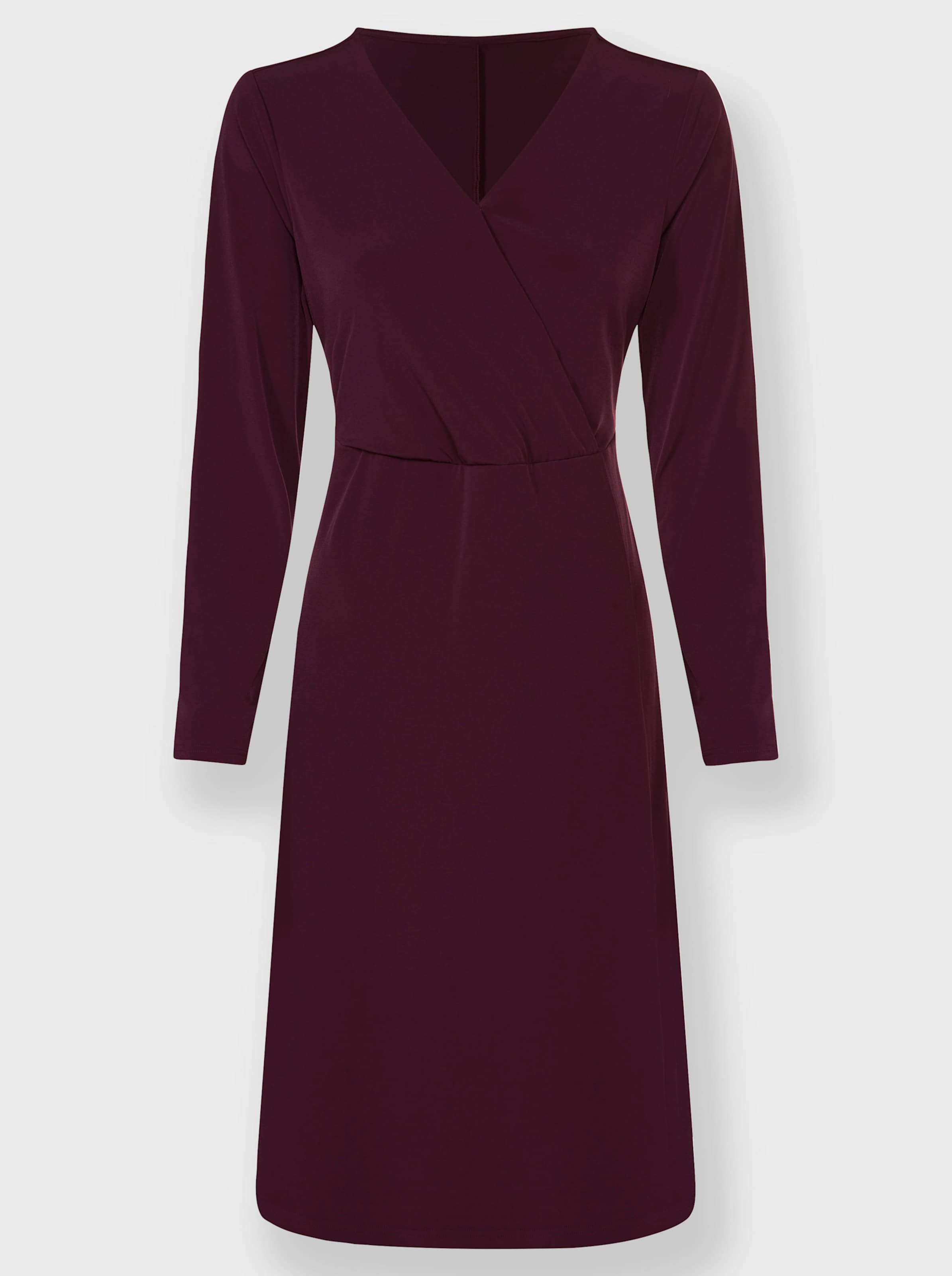 Jerseykleid mit Raffungen — Hochzeitsgast Outfit