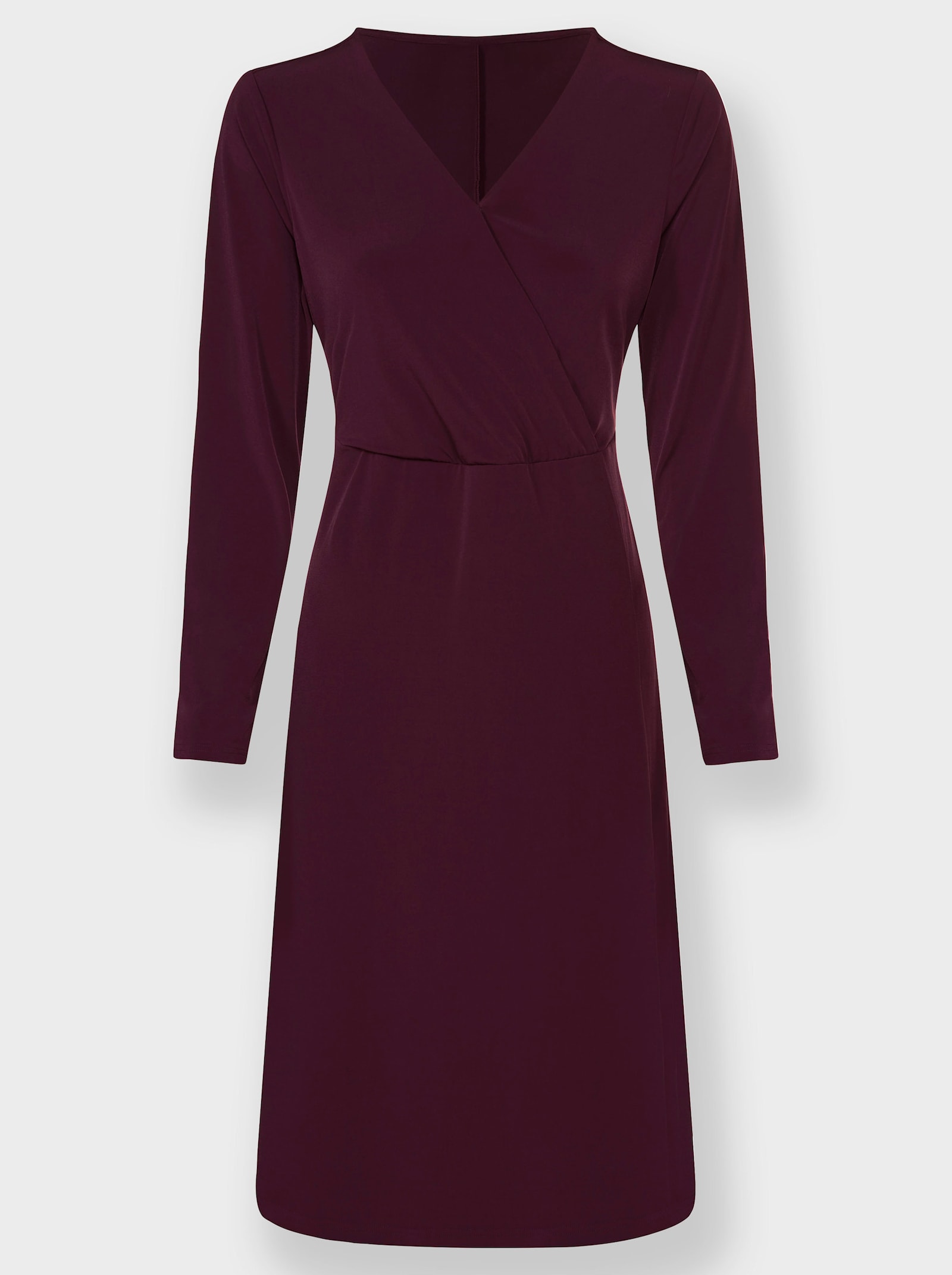 Džers. šaty s riaseniami - Burgundská červená