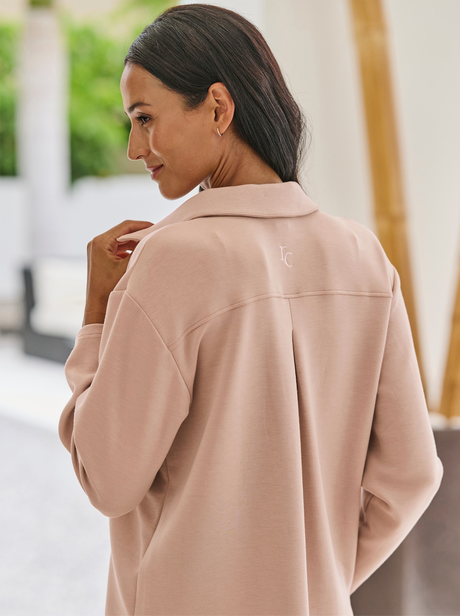 heine Shirtblazer mit 2-Wege-Zipper - beige