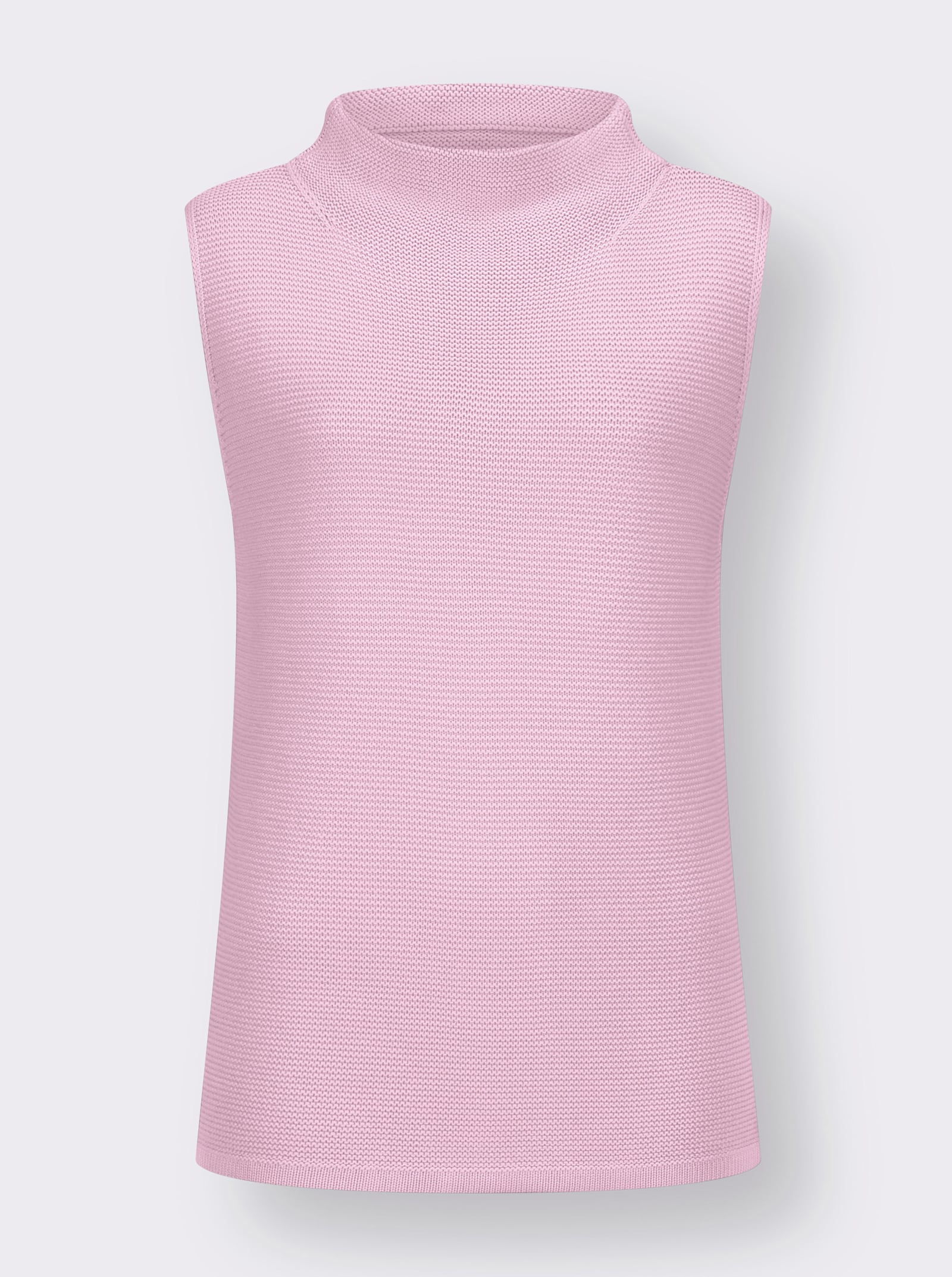 Pullunder in Linksstrick-Struktur - rosé
