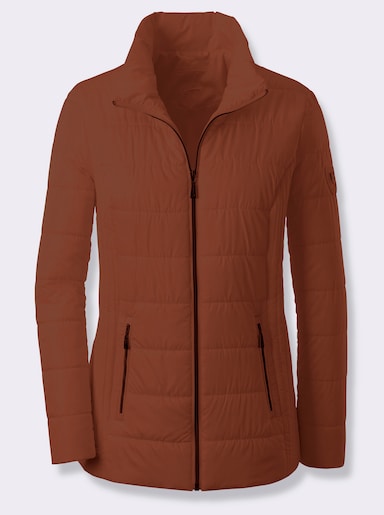 Steppjacke mit seitlicher Längs-Steppung - schoko