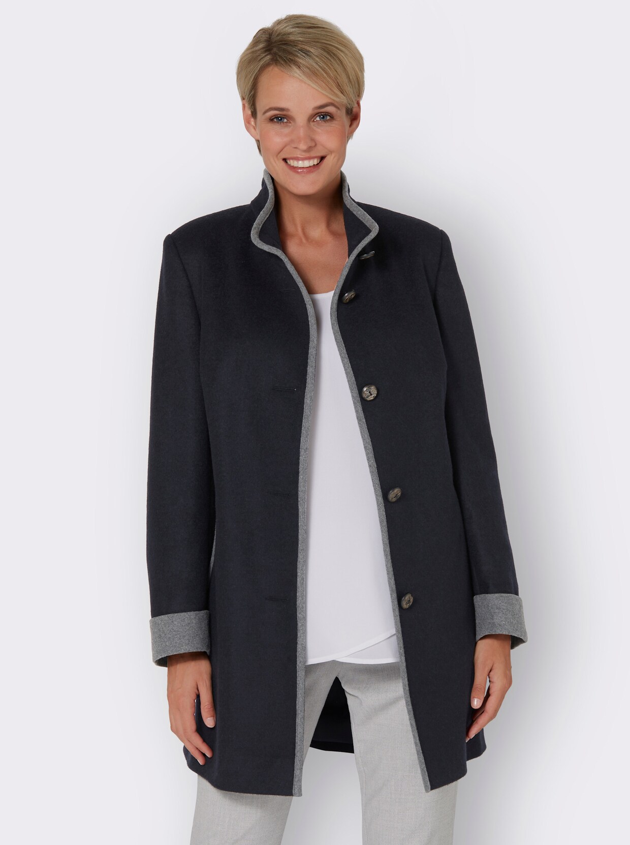 Wolljacke - marine