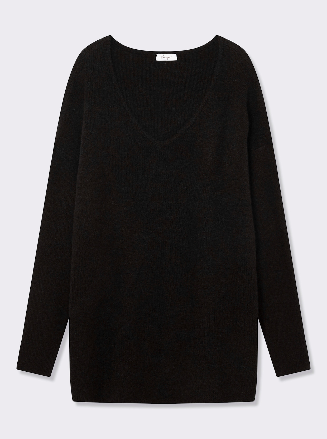sheego Pullover - tiefblau-meliert